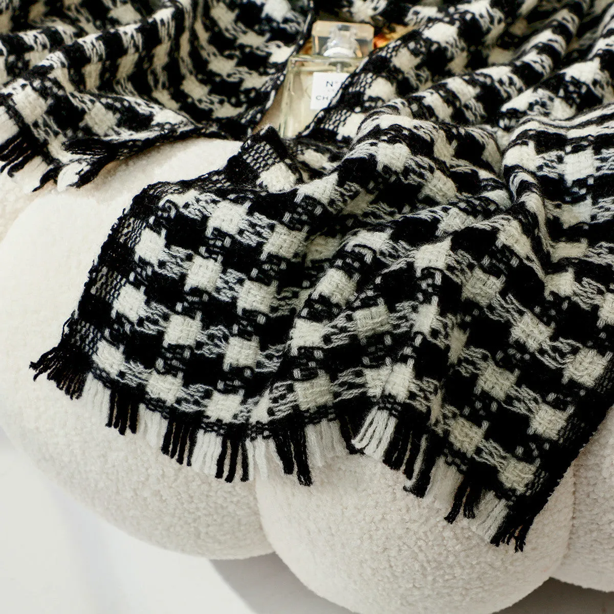 100% Wool Fringe Dense Knit Scarves