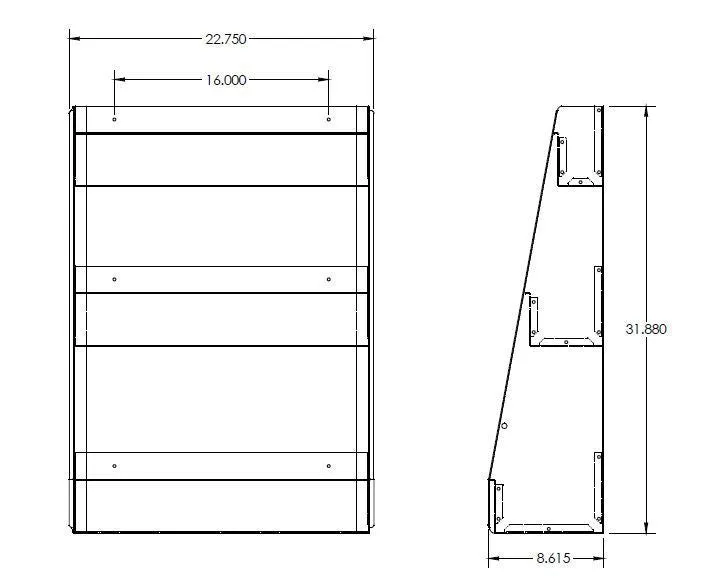 6473 Large Lubricant Storage Rack, White