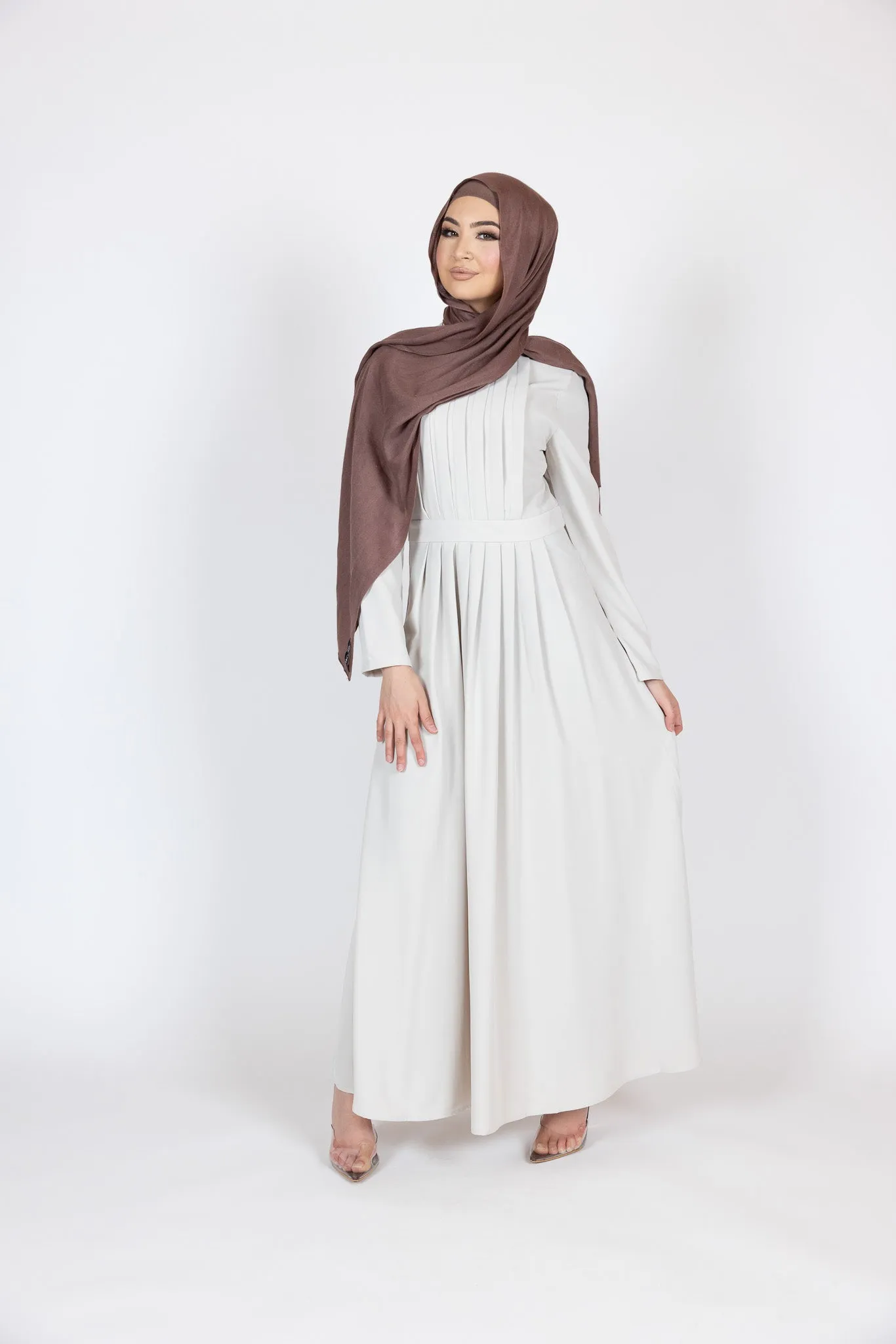 Abla Pleat Front Maxi Dress