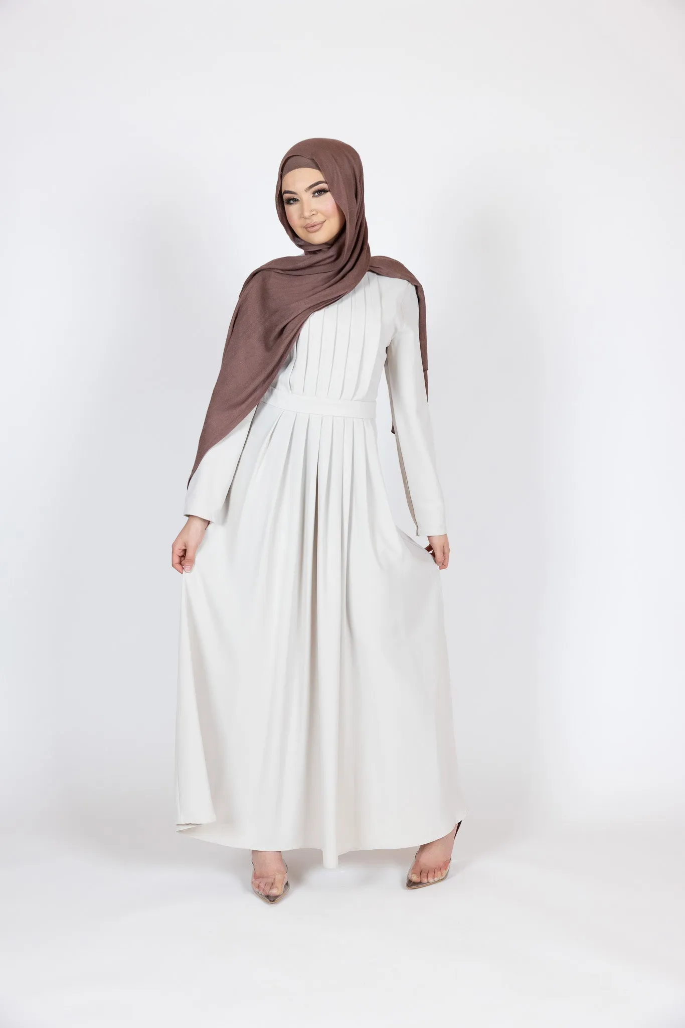 Abla Pleat Front Maxi Dress