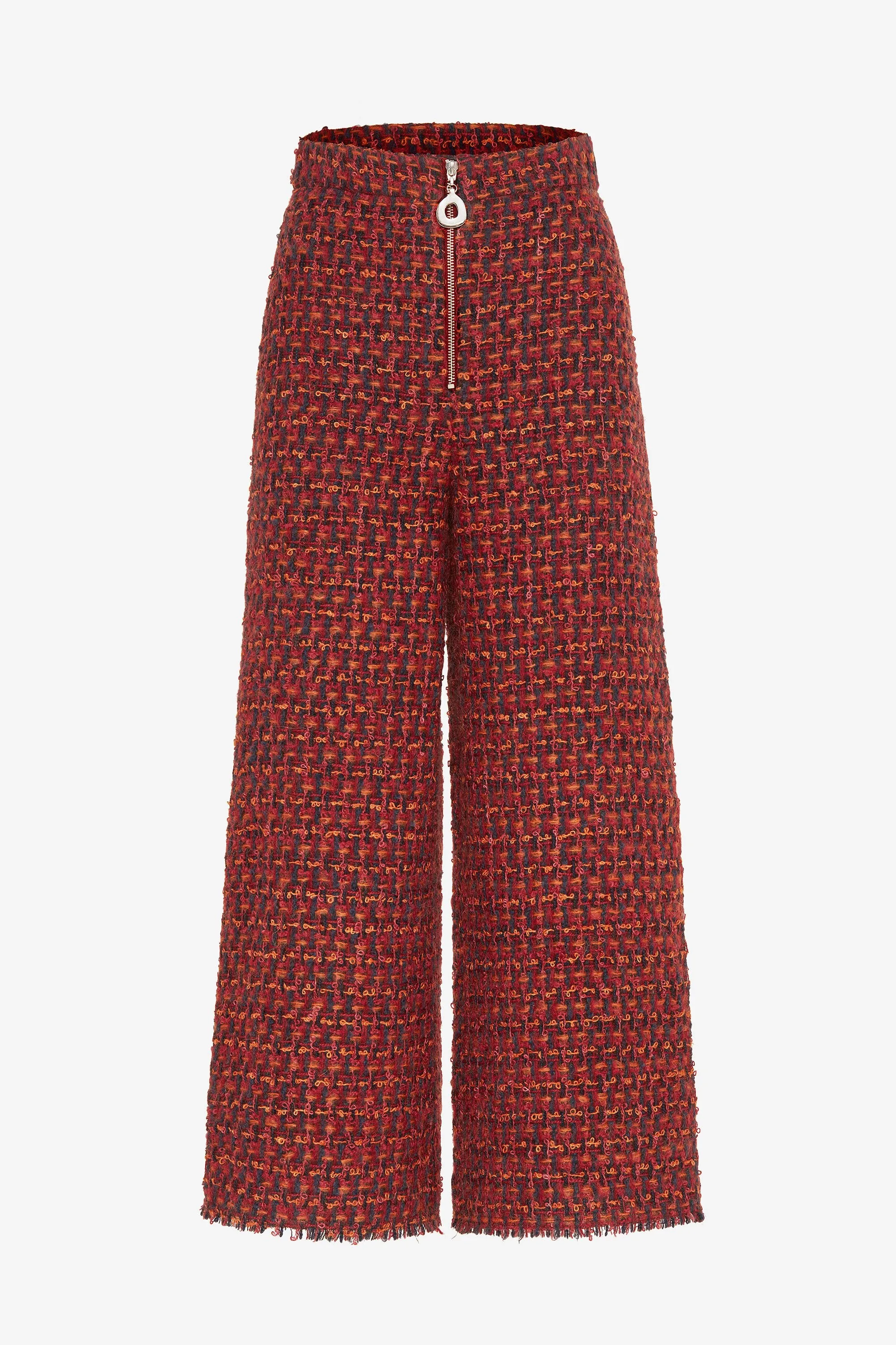 AFRICAN TWEED CROPPED WIDE LEG PANT