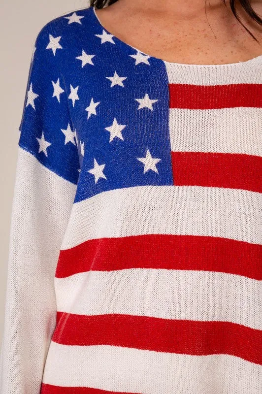 American Flag Sweater