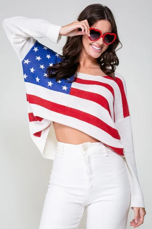 American Flag Sweater