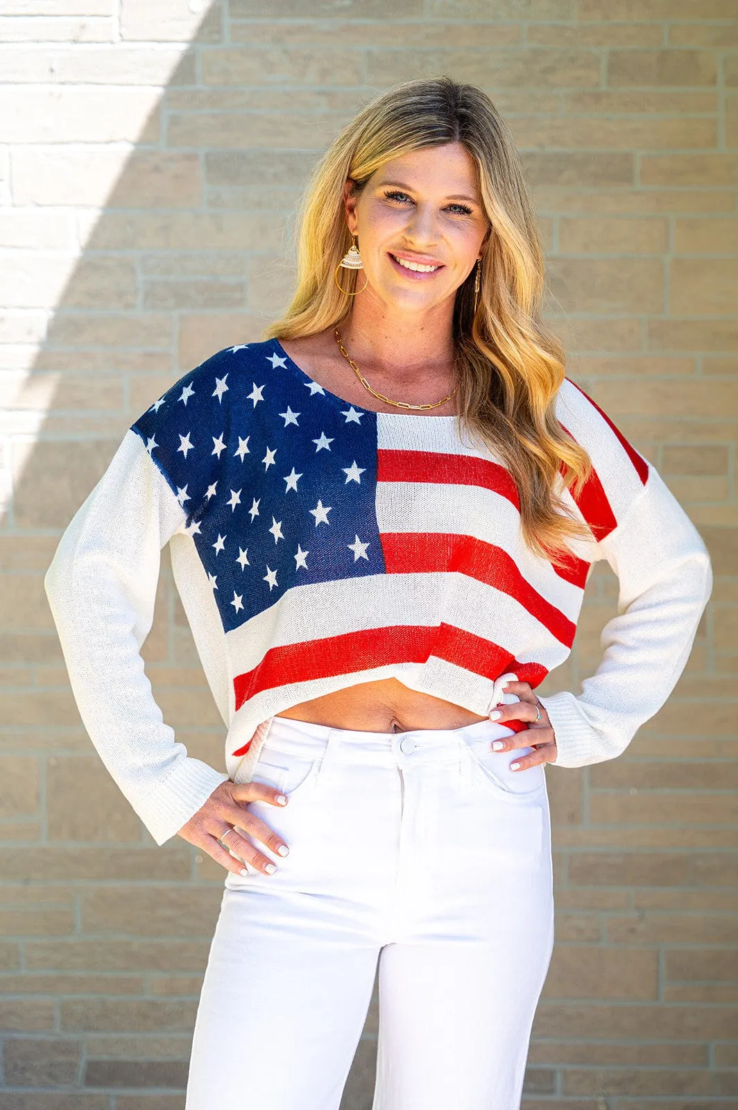 American Flag Sweater