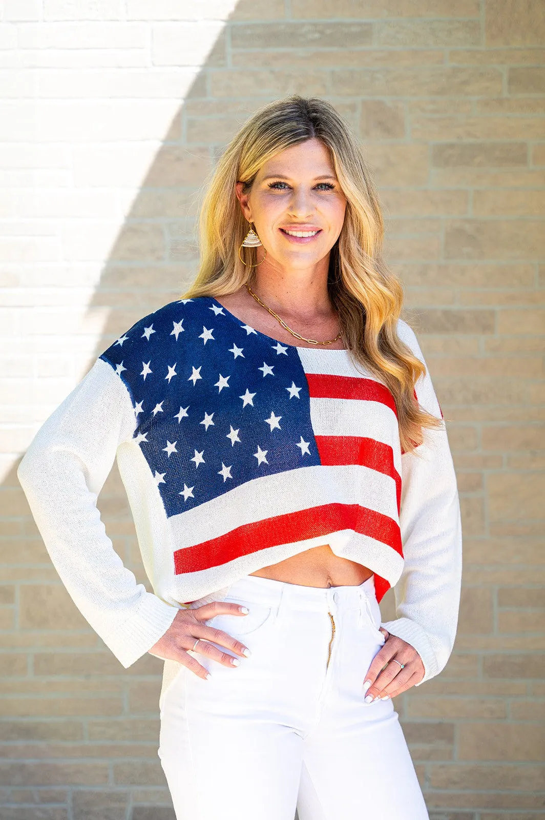 American Flag Sweater