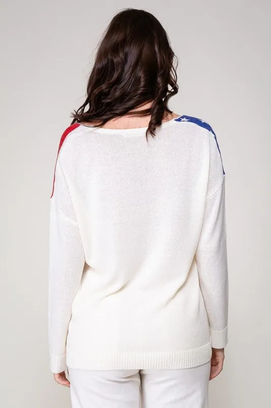 American Flag Sweater