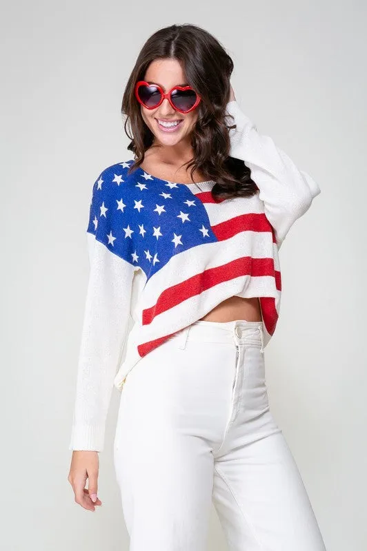 American Flag Sweater