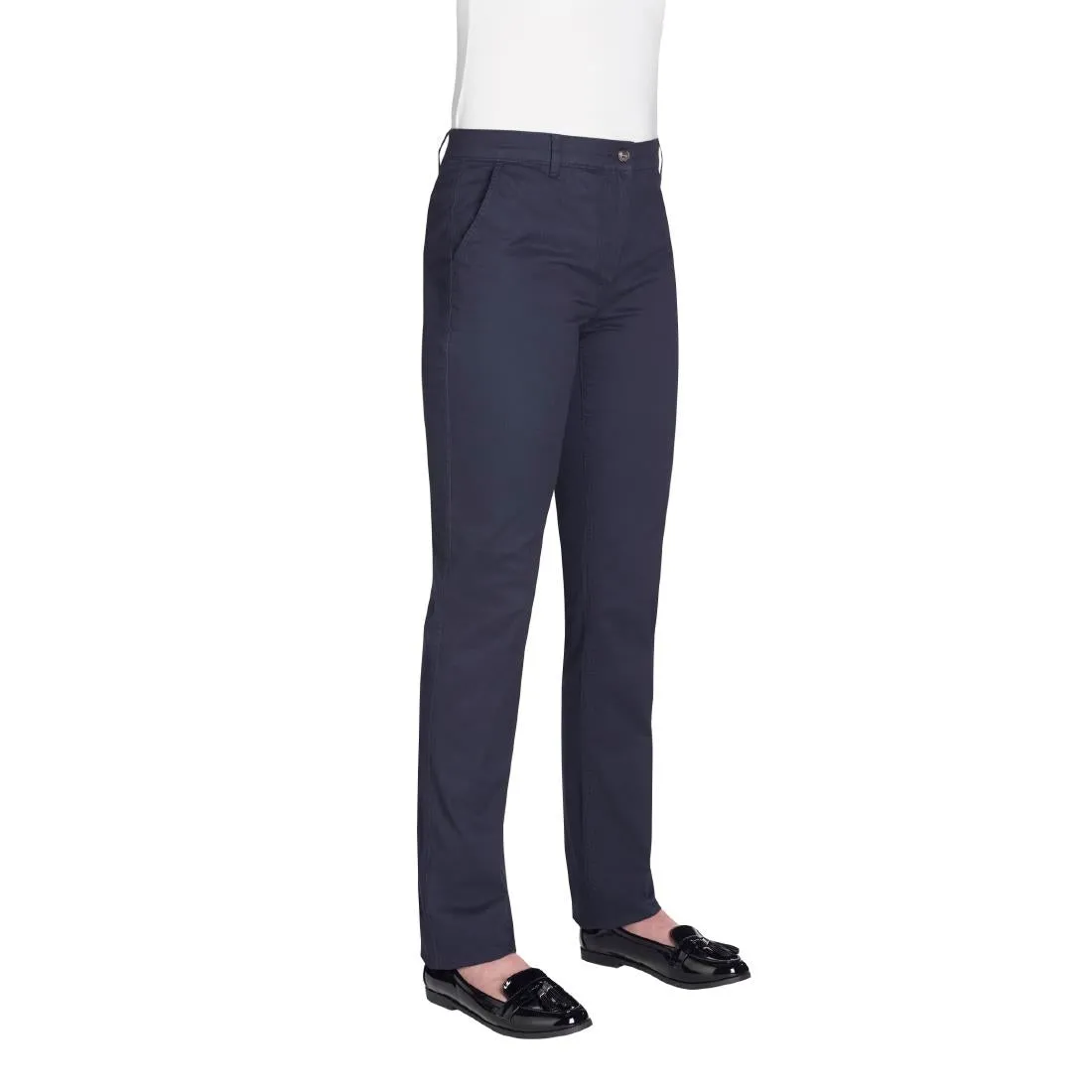 BA082-20 Brook Taverner Womens Houston Slim Leg Chinos Navy Size 20