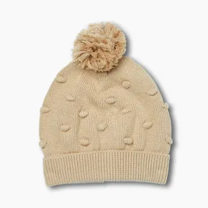 Baby Holland Popcorn Knit Beanie - Toast