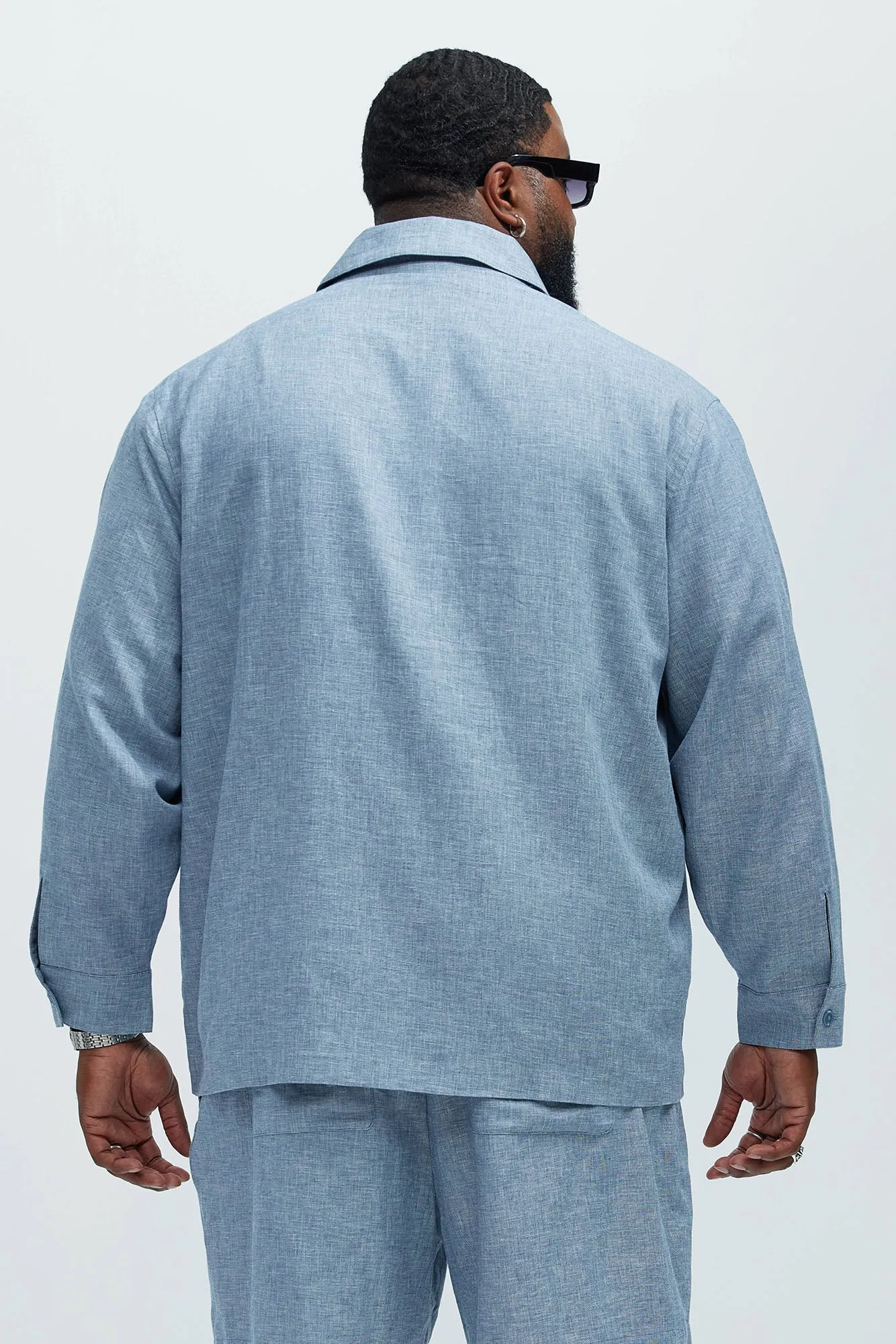 Bahamas Linen Chore Jacket - Blue