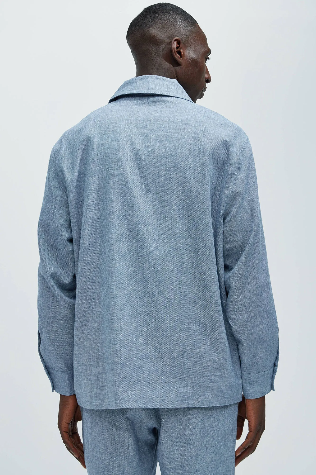 Bahamas Linen Chore Jacket - Blue