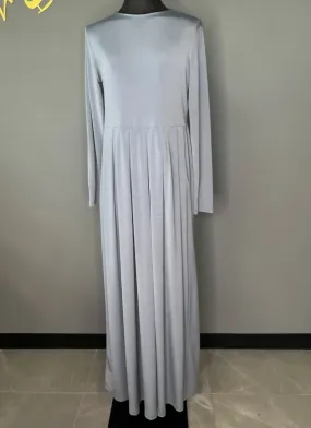 Basic Maxi Pleat Dress - Gray