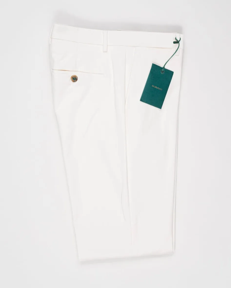 Berwich Cotton Chinos / White