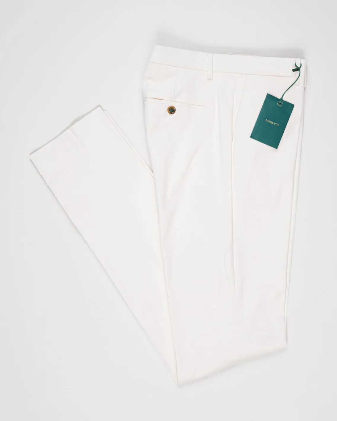 Berwich Cotton Chinos / White