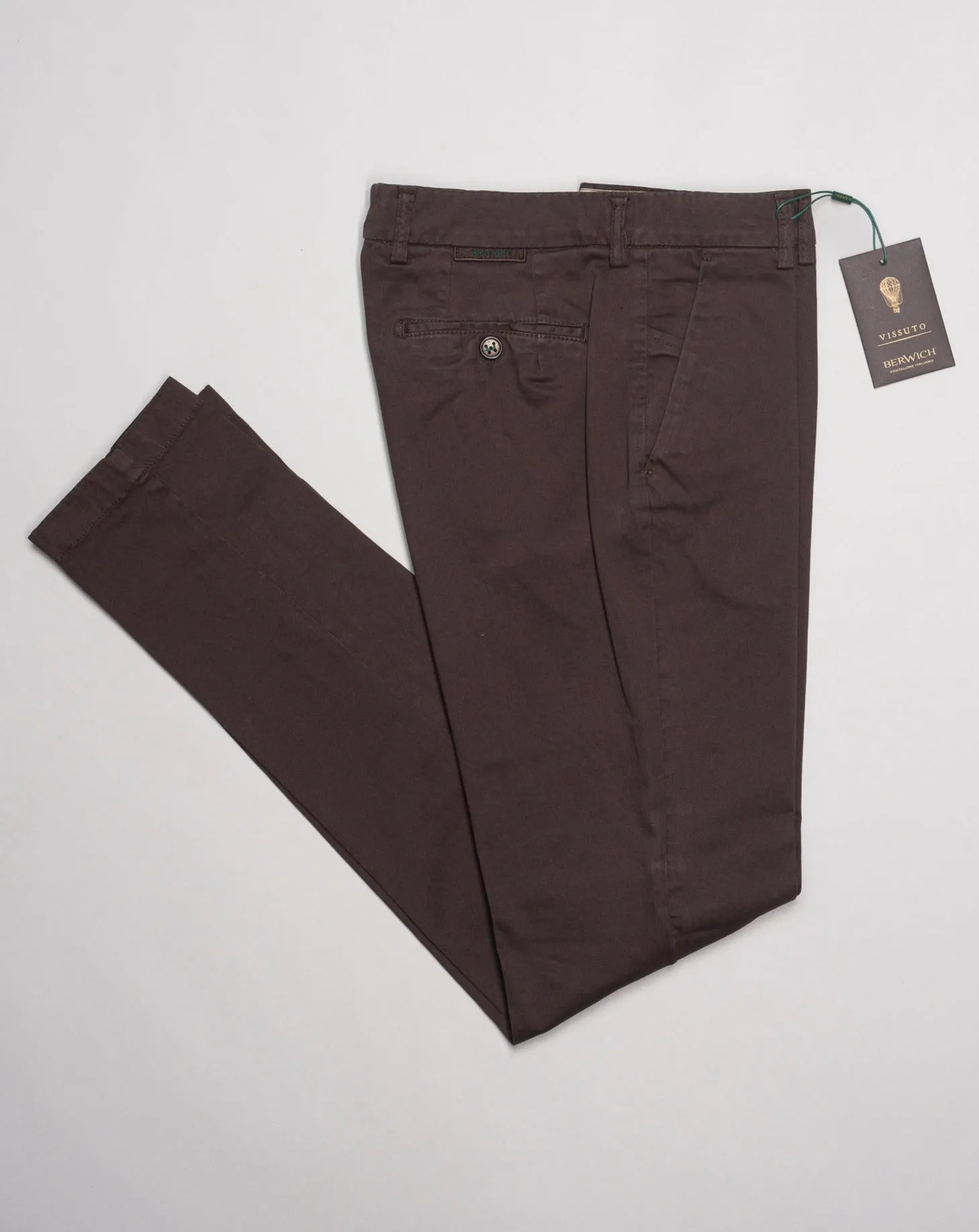 Berwich Morello Garment Dyed Chinos / Moro