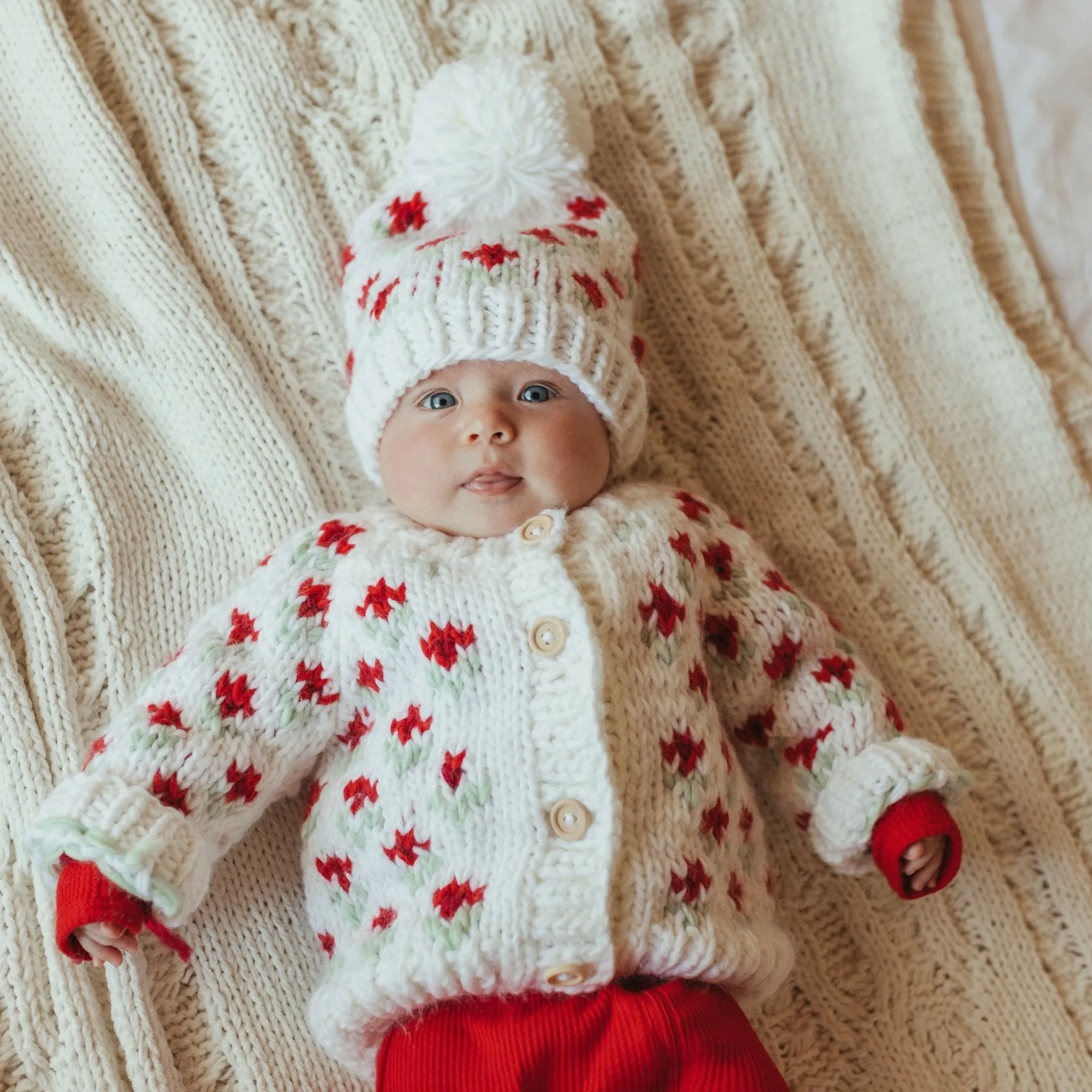 Bitty Blooms Holiday Cardigan Sweater