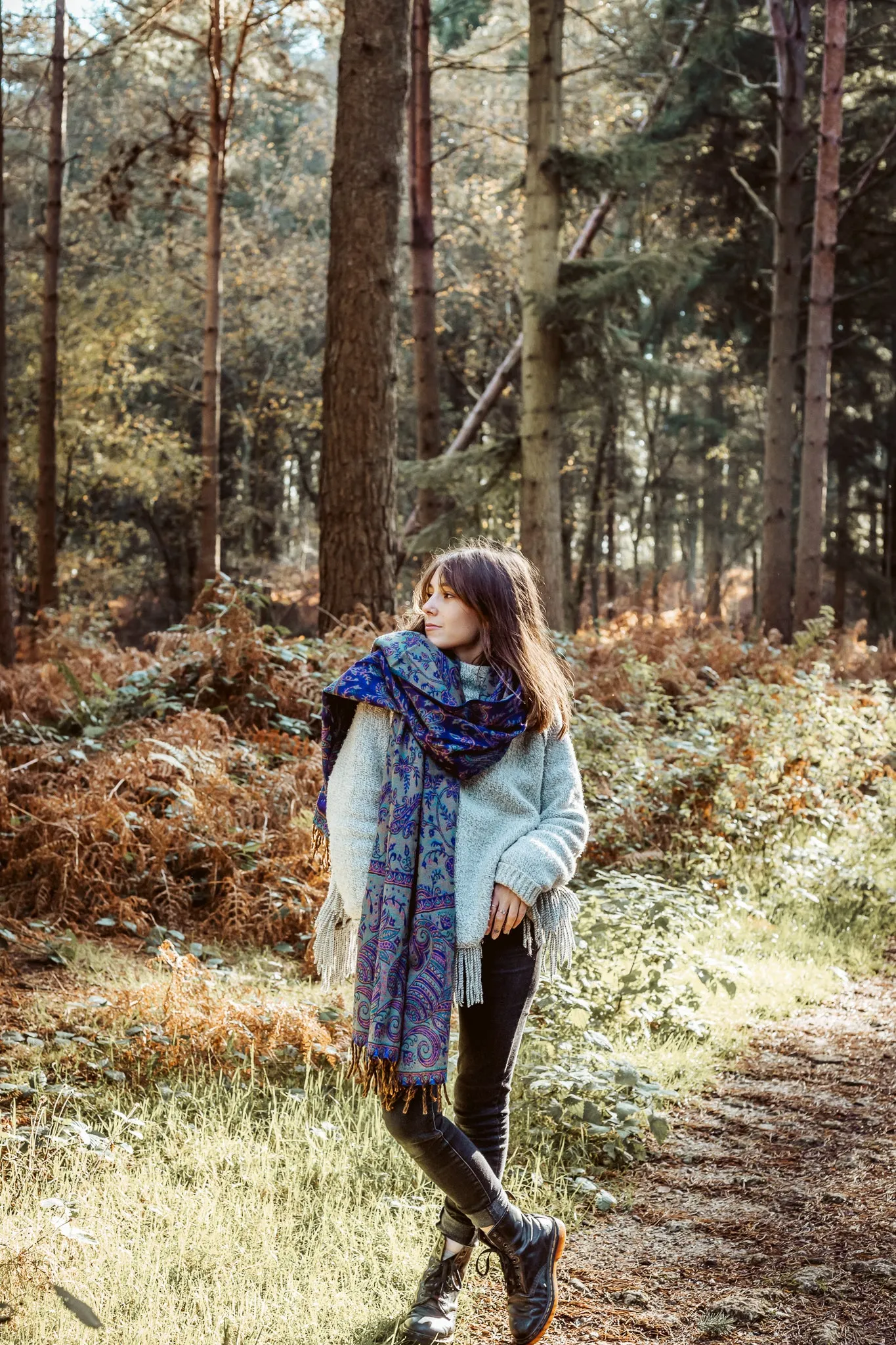 Blanket Scarf | Maroon & Blue