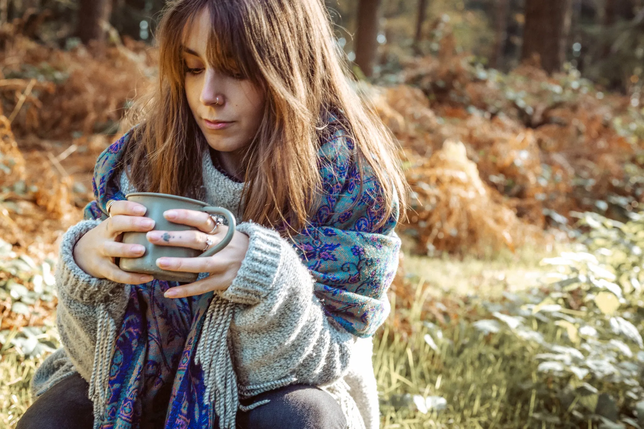 Blanket Scarf | Pastel Coffee