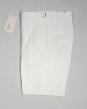 Briglia Pleated Cotton Chinos / Panna