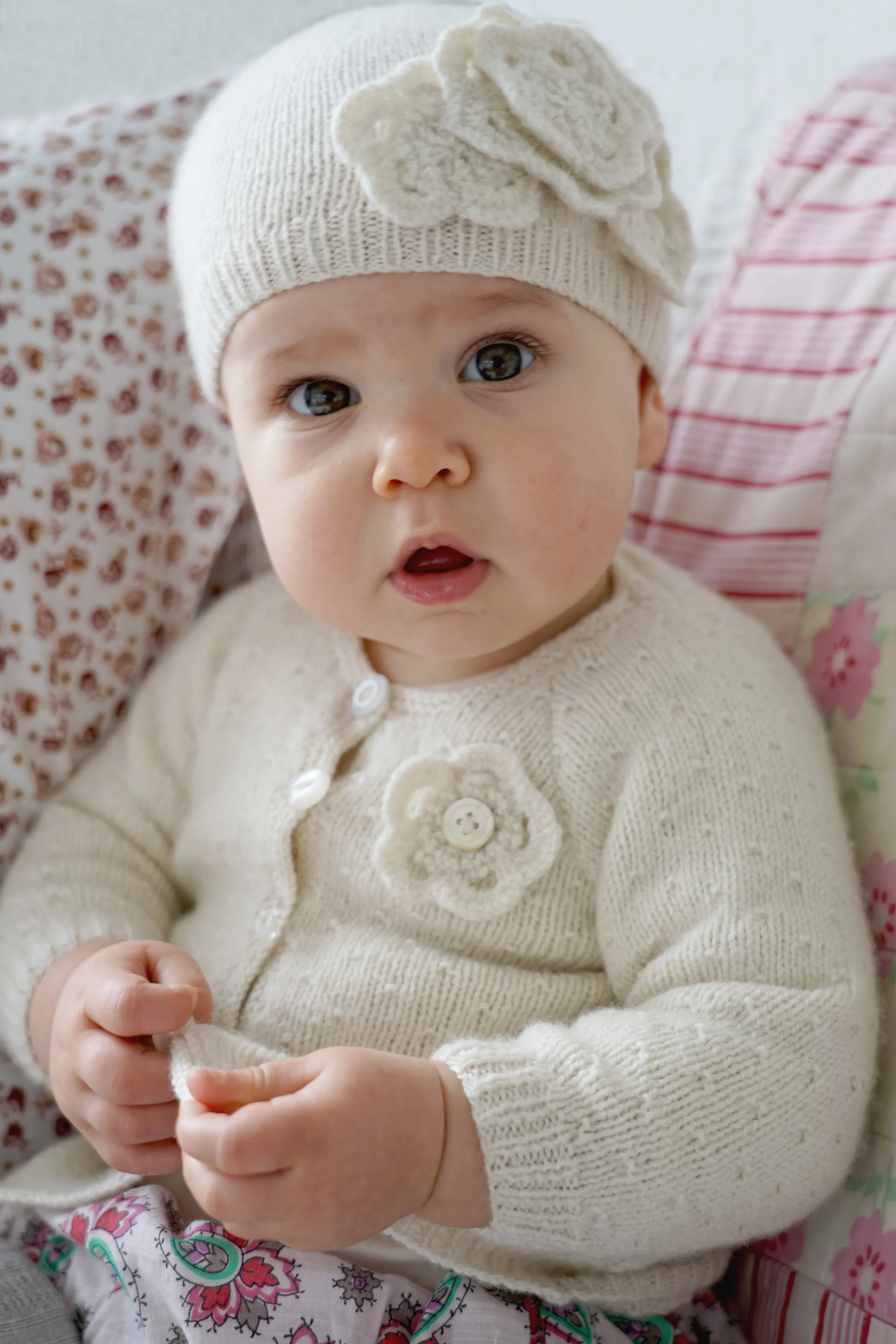 Brittany Floral Cardi, Hat and Shoes