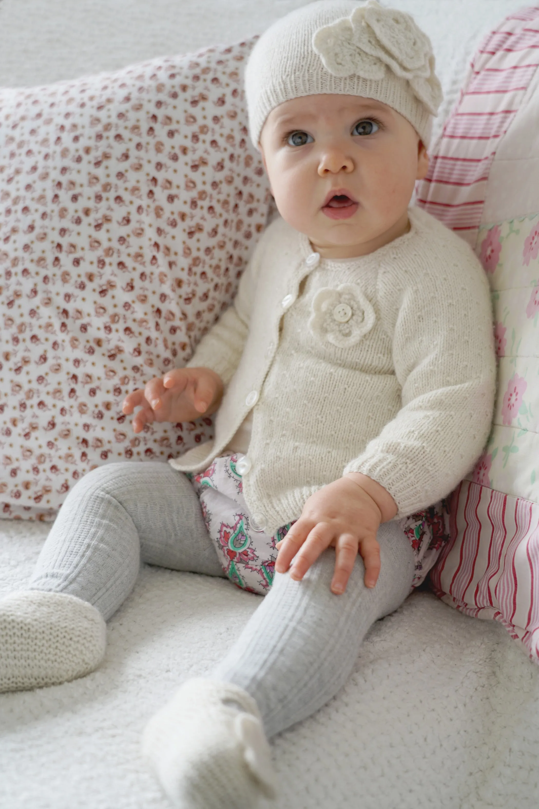 Brittany Floral Cardi, Hat and Shoes