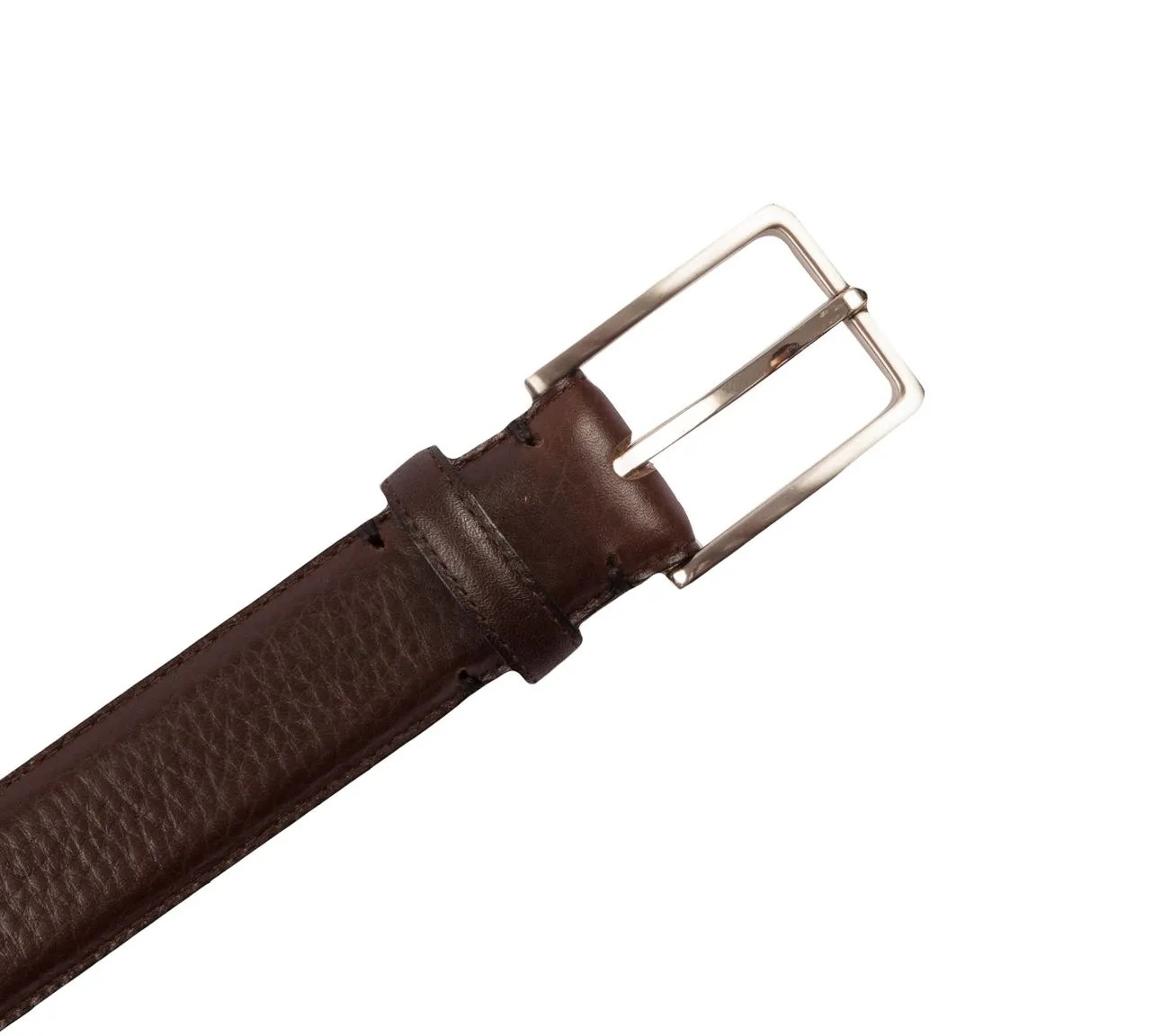 Brown Pebble Grain 35mm Belt