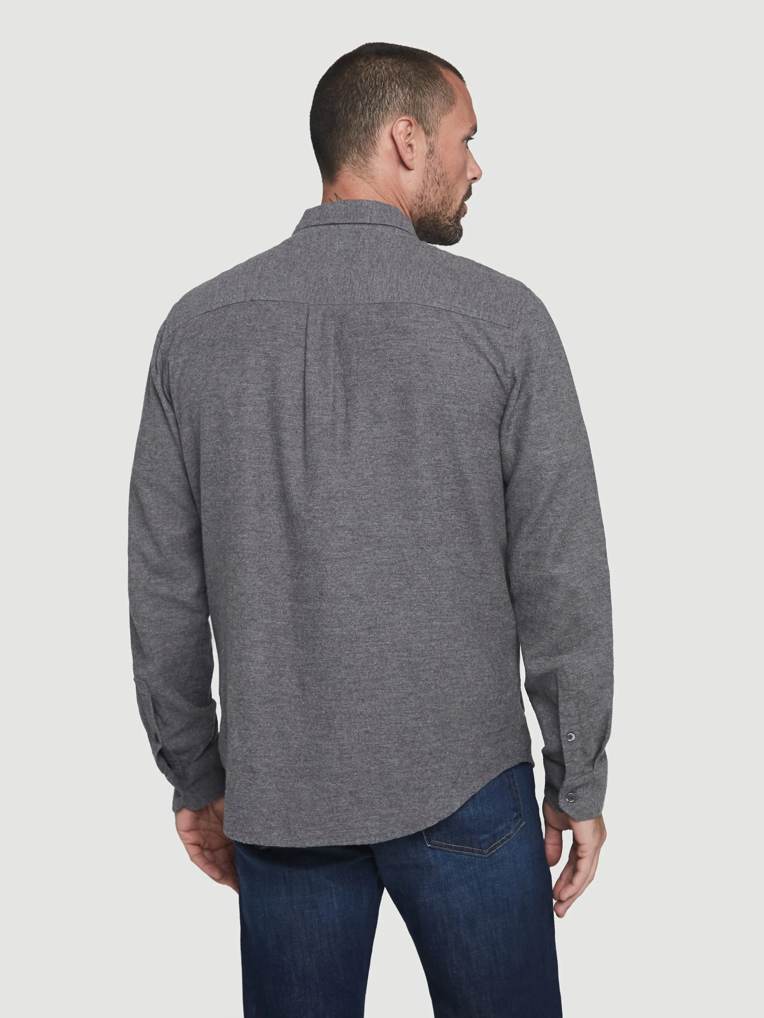 Brushed Flannel Shirt -- Gris