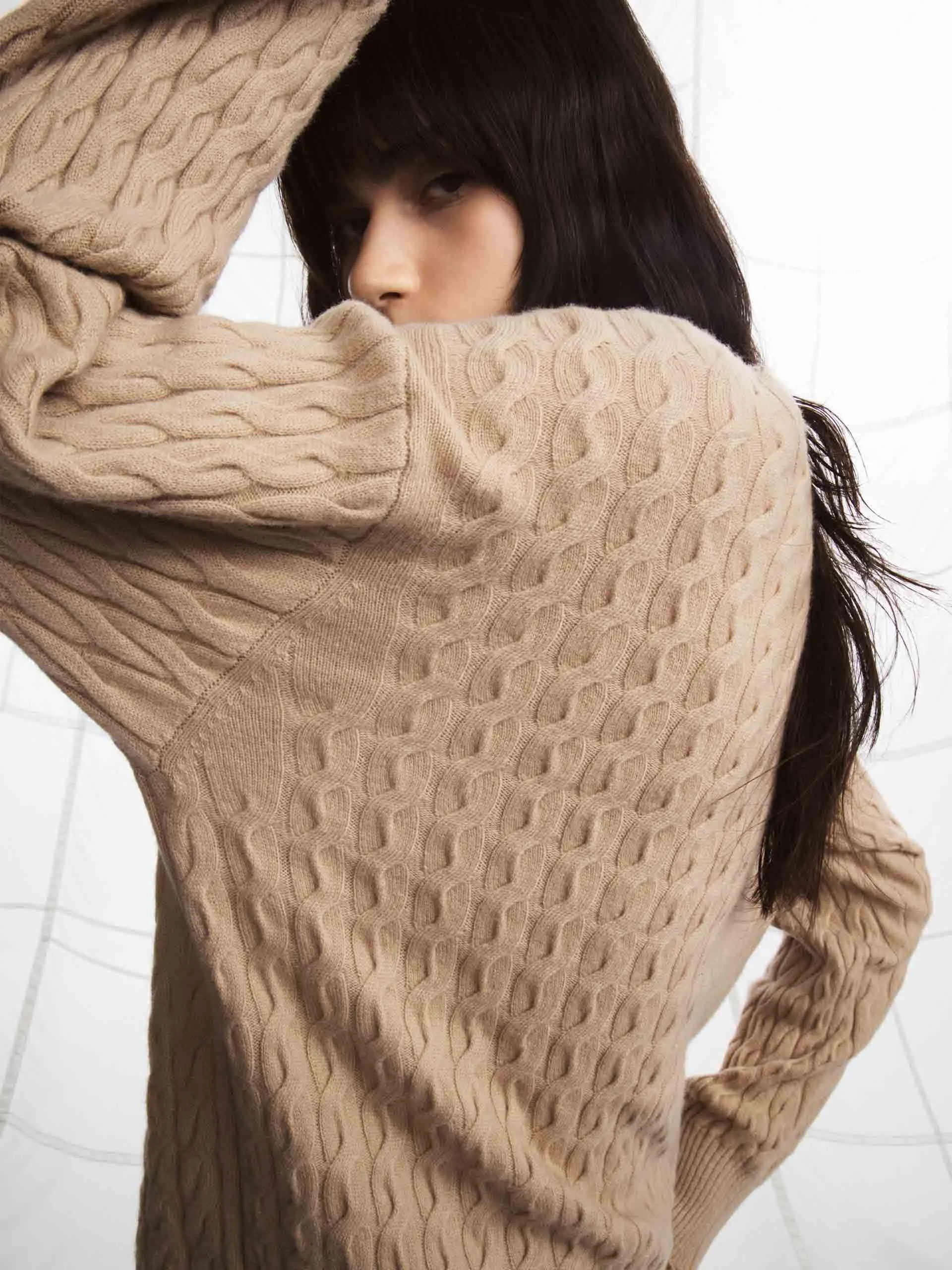 Cable Texture Knit Sweater