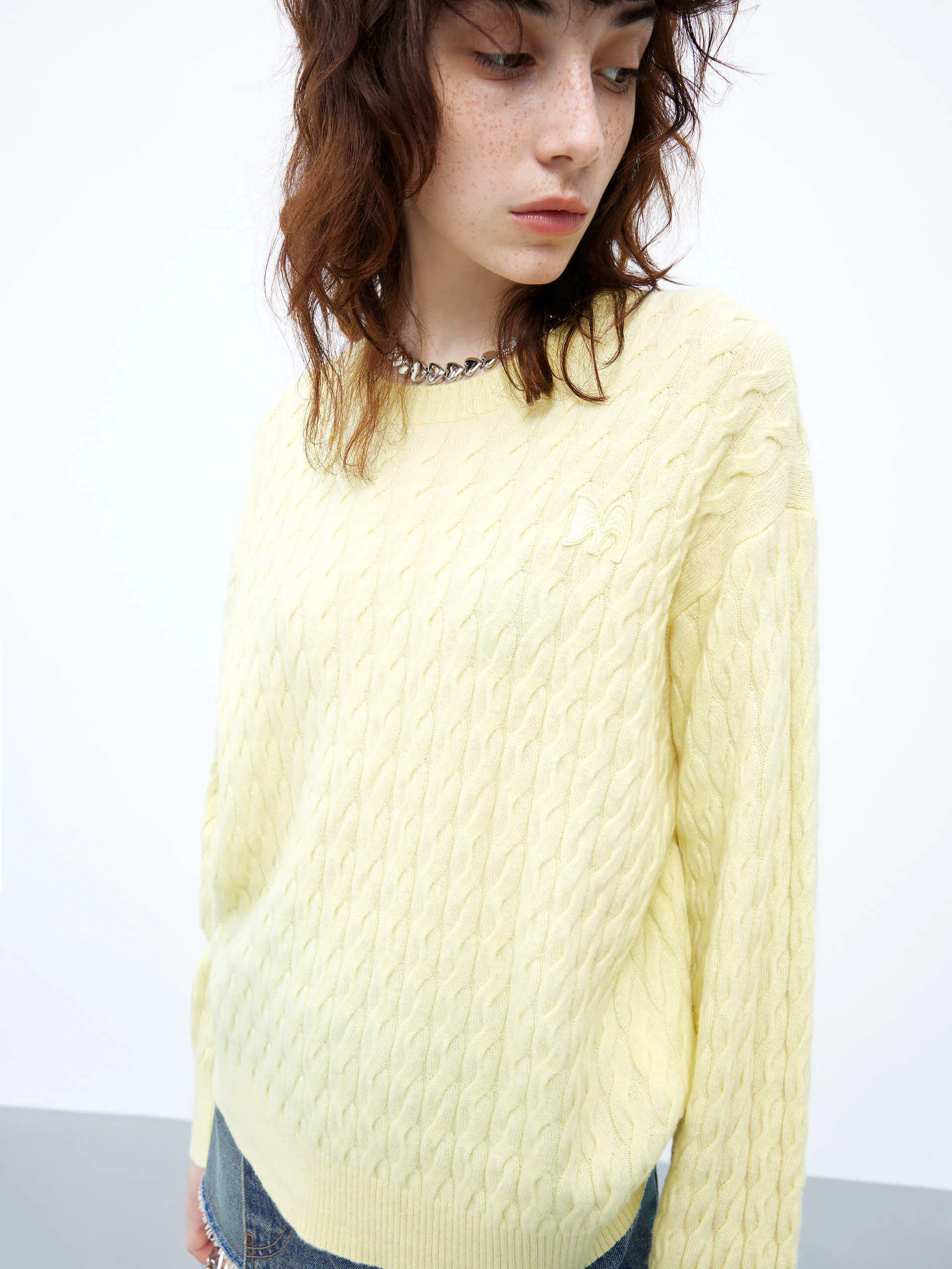 Cable Texture Knit Sweater