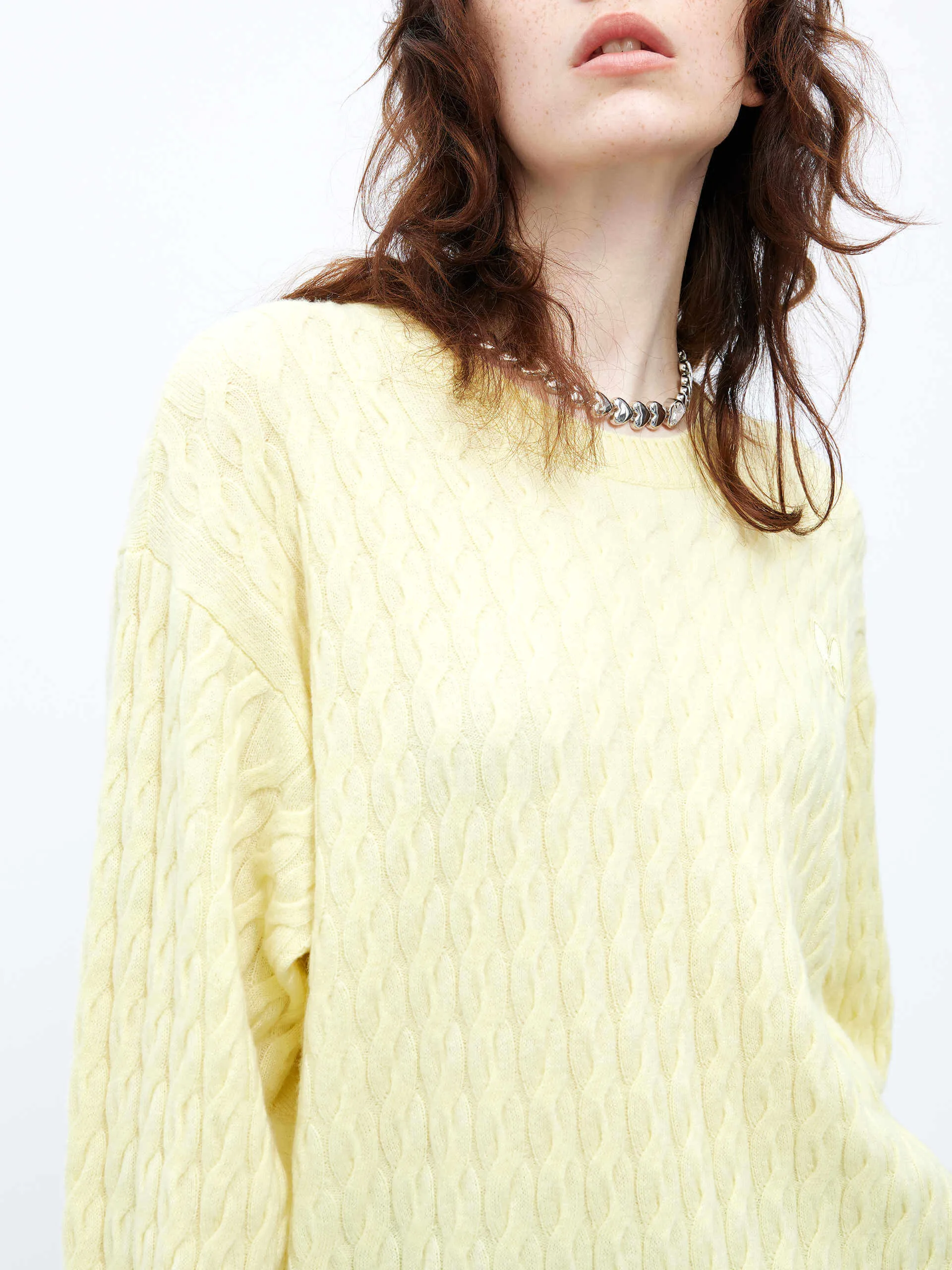 Cable Texture Knit Sweater