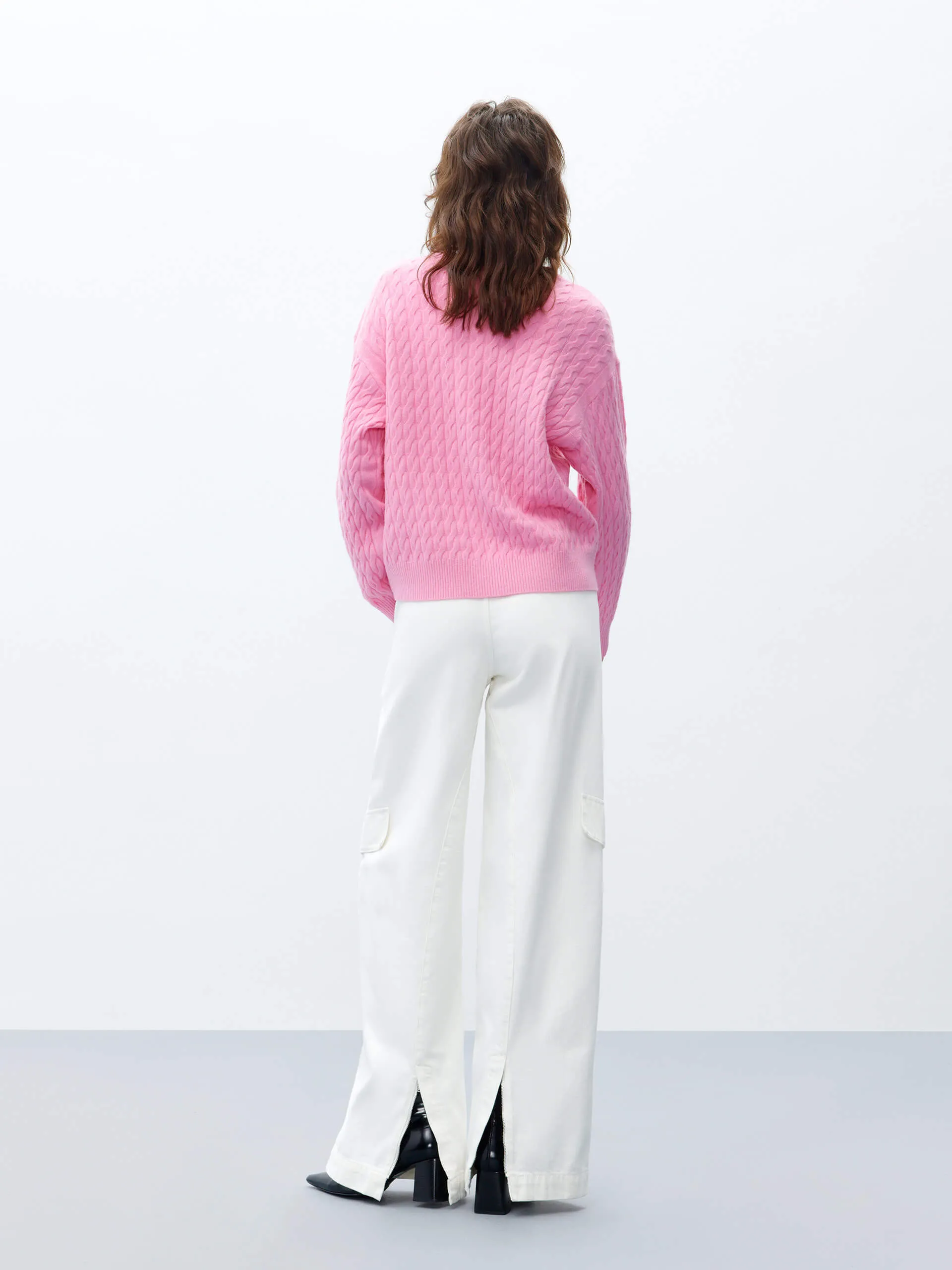 Cable Texture Knit Sweater