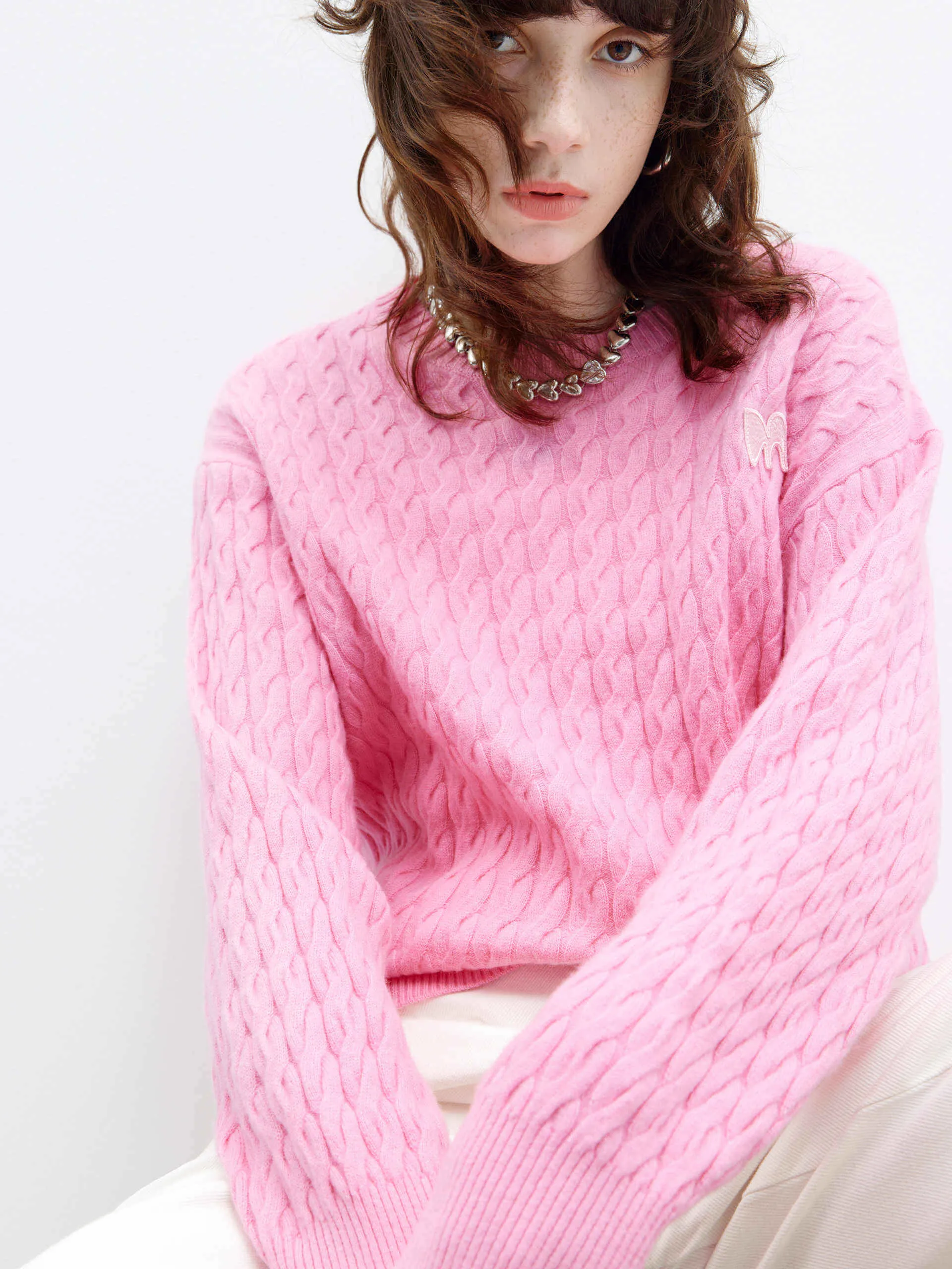 Cable Texture Knit Sweater