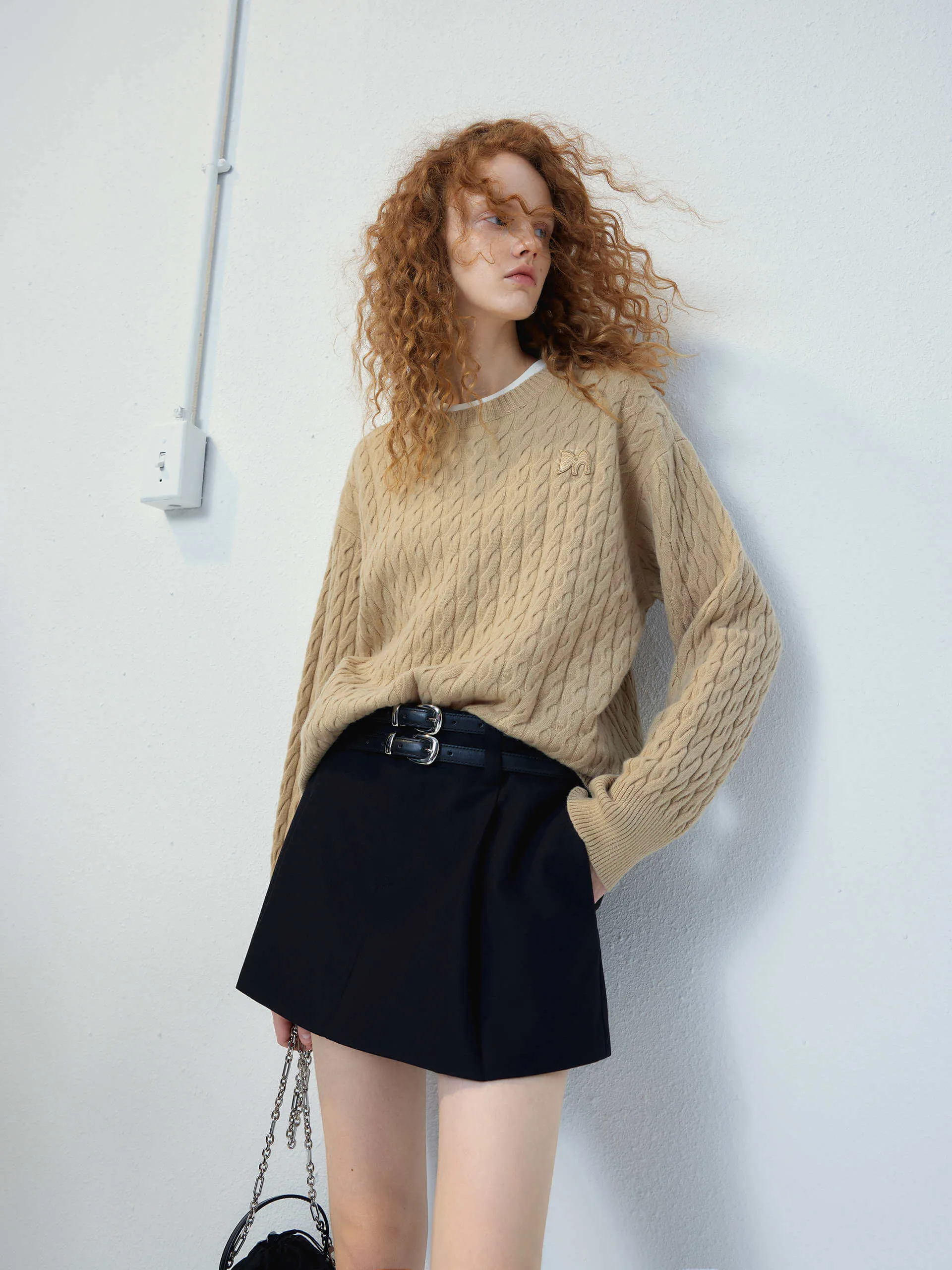 Cable Texture Knit Sweater