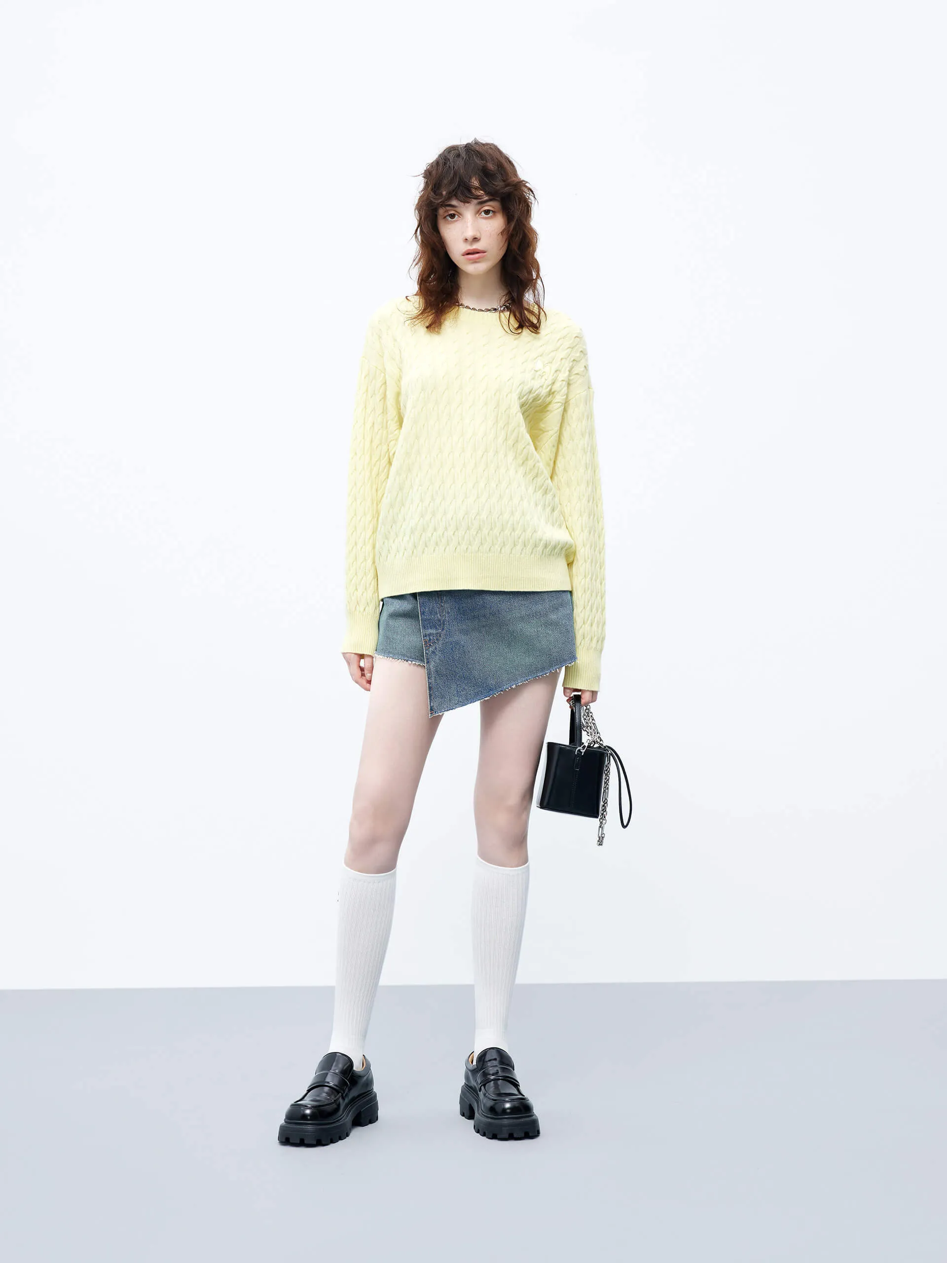 Cable Texture Knit Sweater