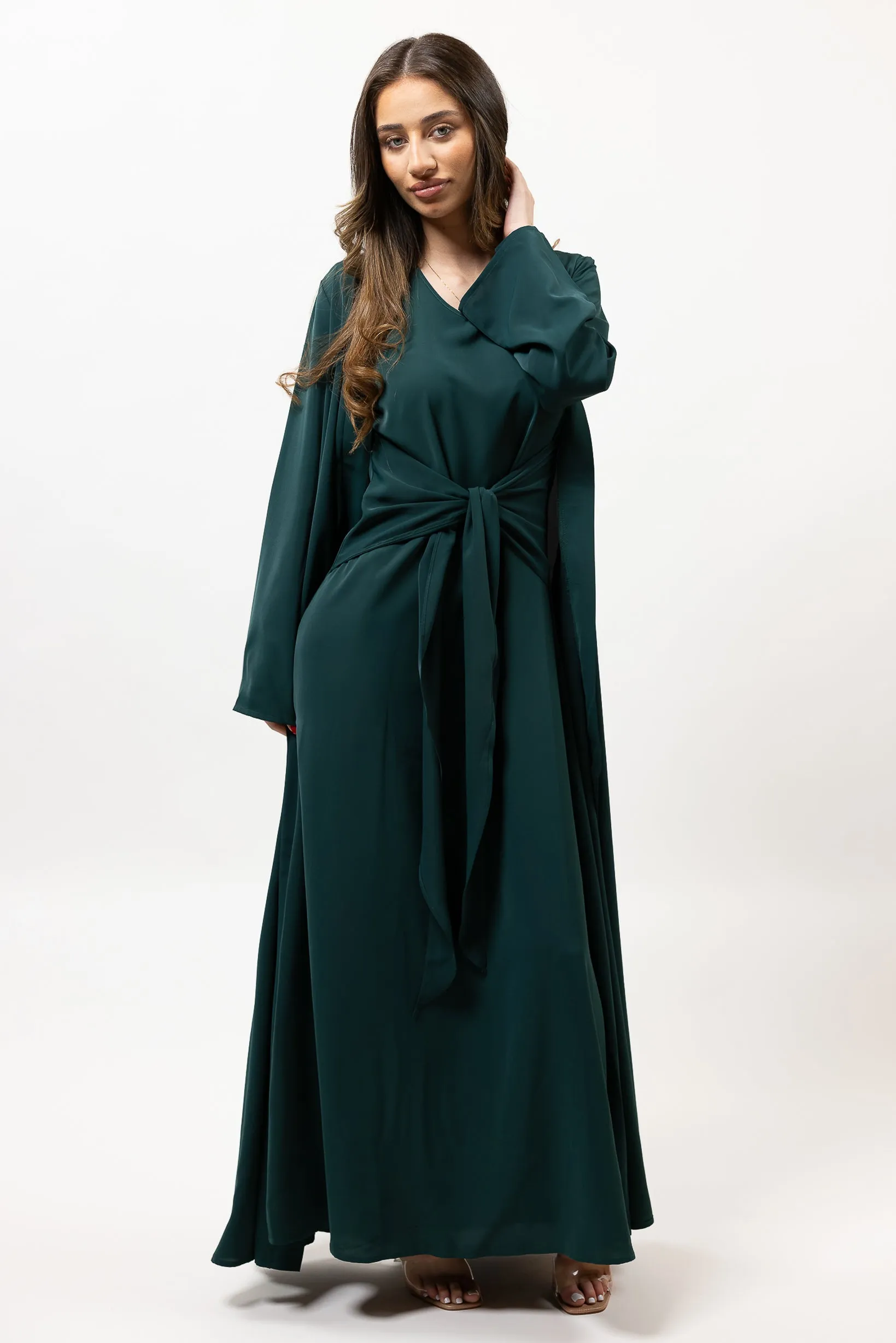 Cardigan Tia Tie Maxi Dress Set