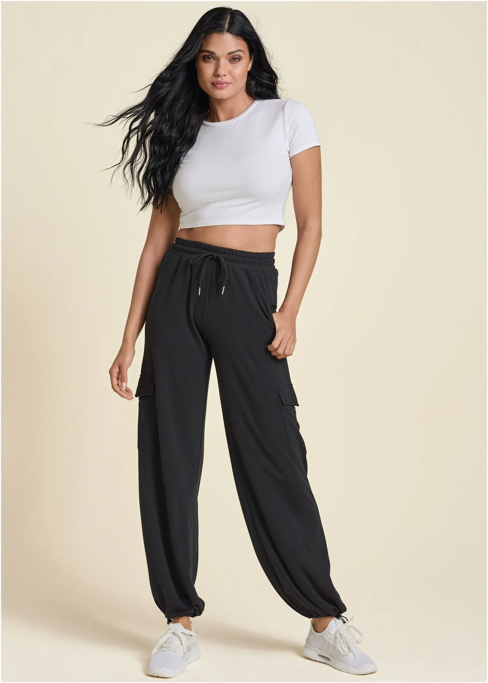 Cargo Lounge Pants - Black