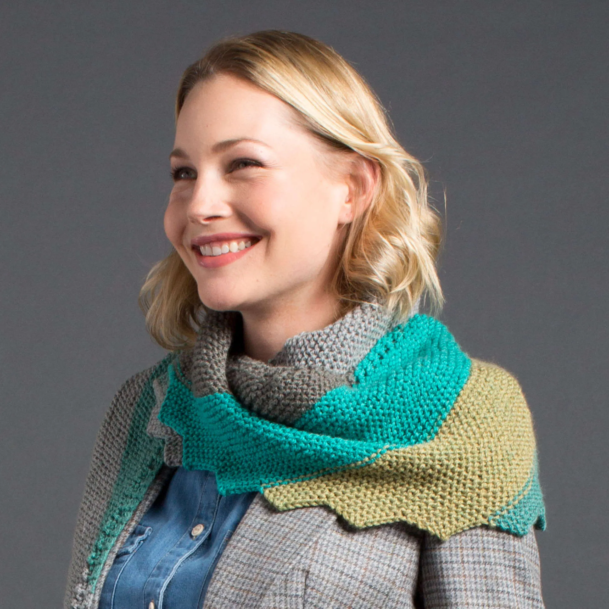 Caron Step It Up Knit Shawl