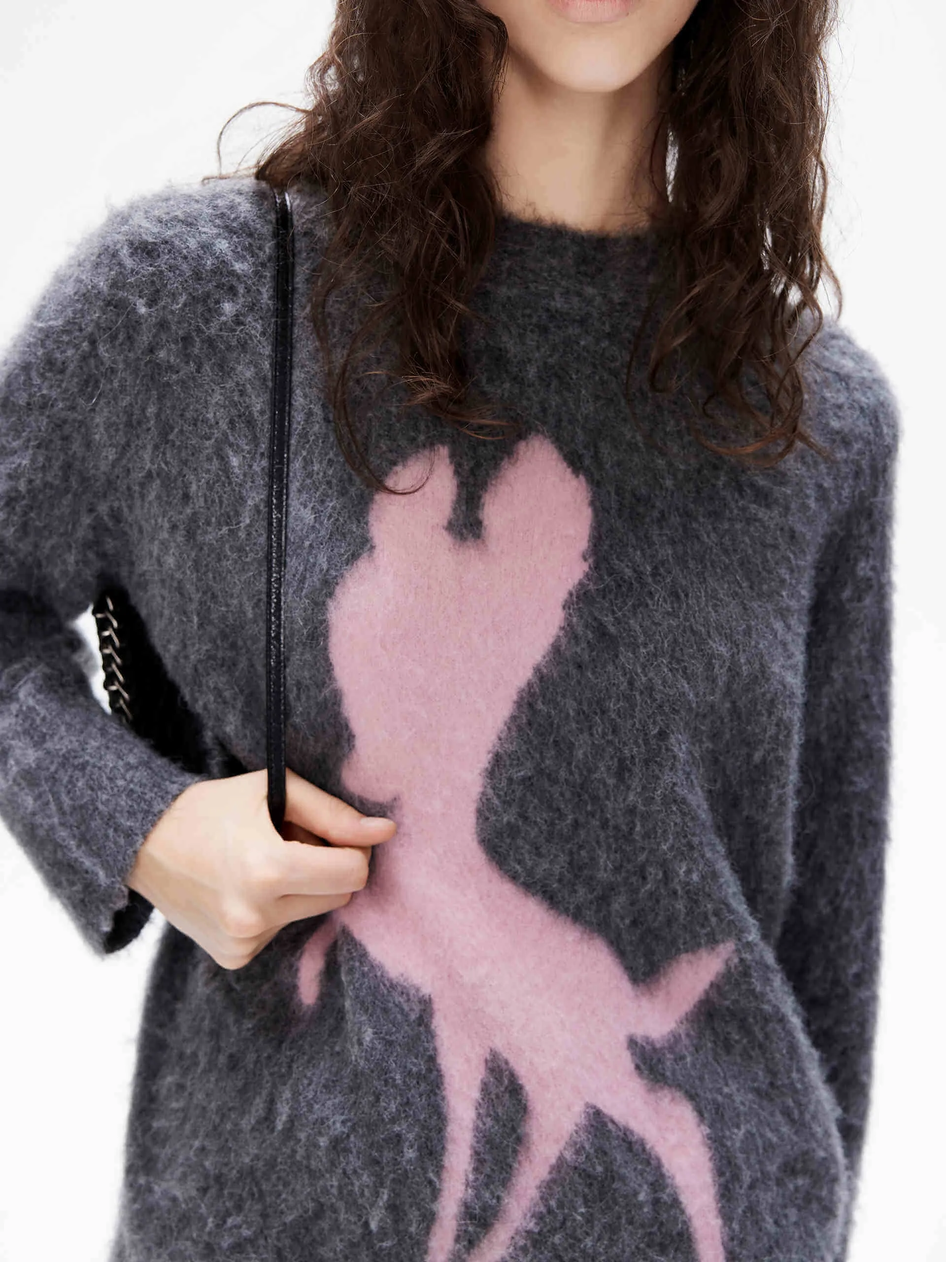 Cartoon Pattern Fuzzy Sweater