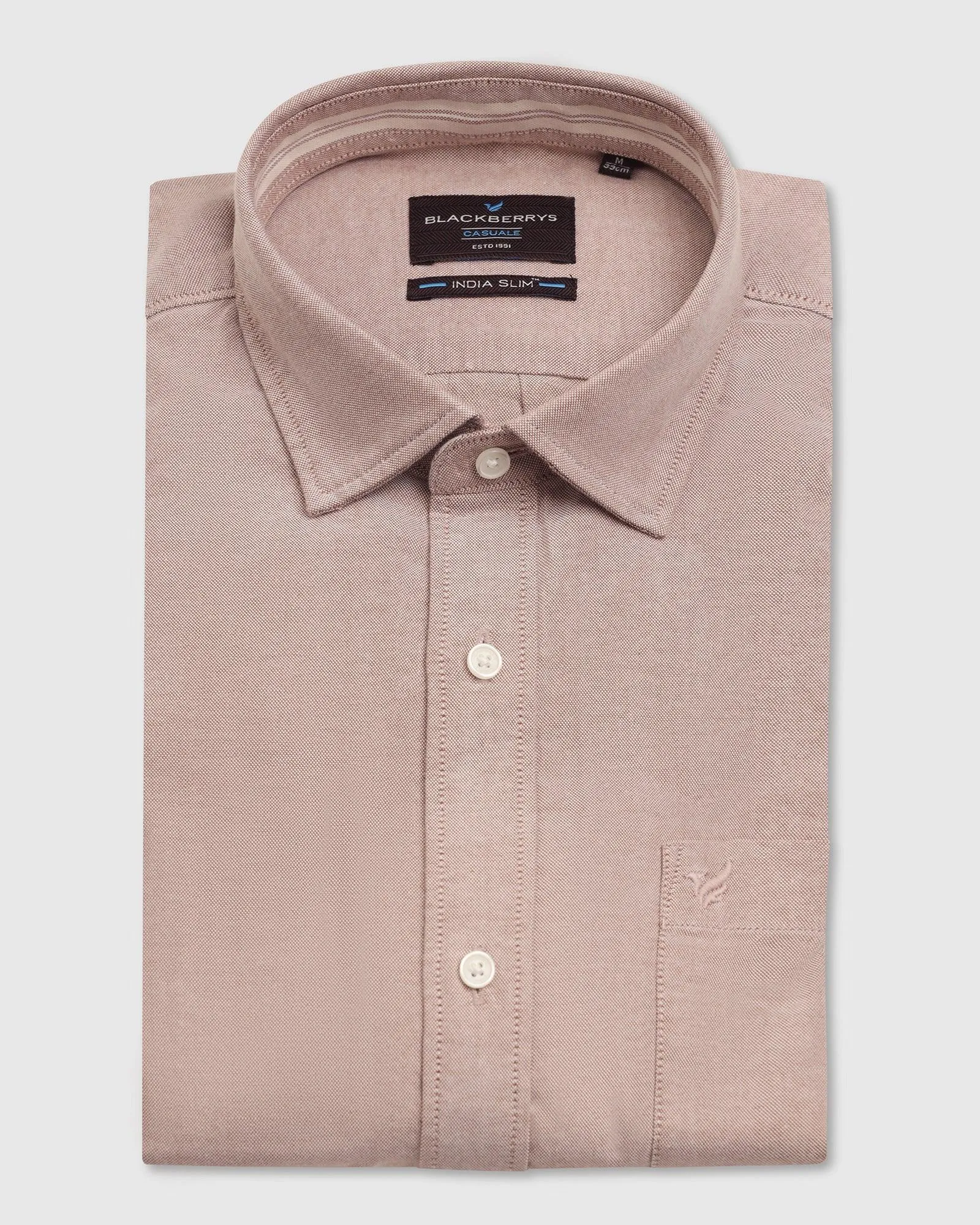 Casual Brown Textured Shirt - Solly