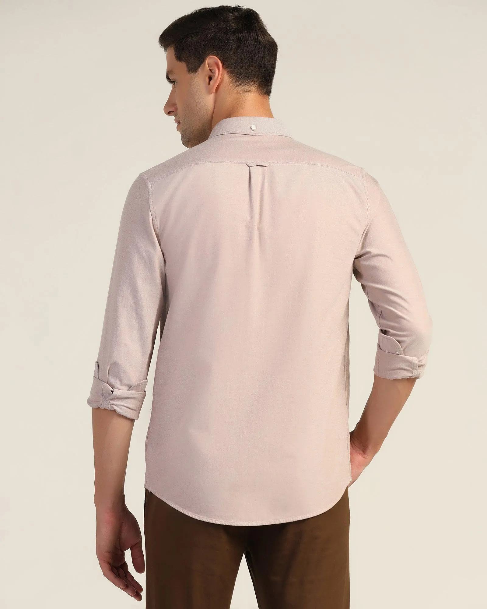 Casual Brown Textured Shirt - Solly