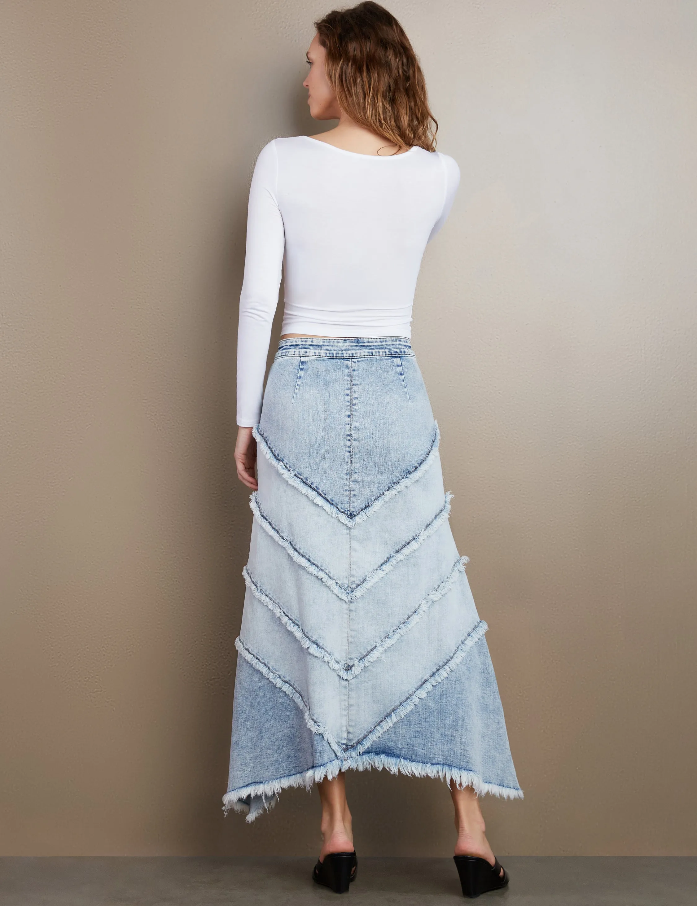 Chevron Maxi Skirt