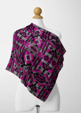 Chiefs Mountain Sunset Satin Shawl