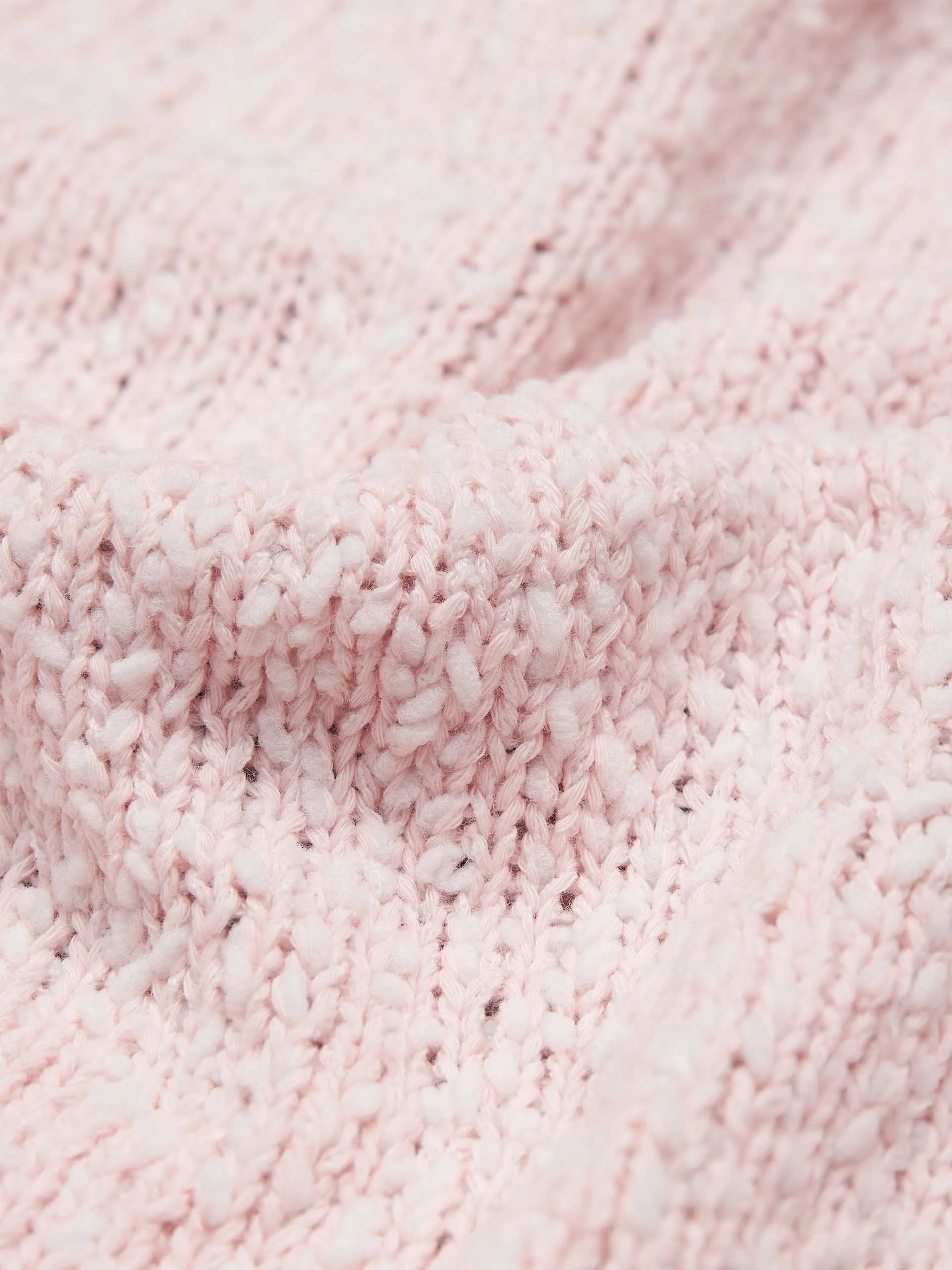 Contrast Rose Knit Sweater