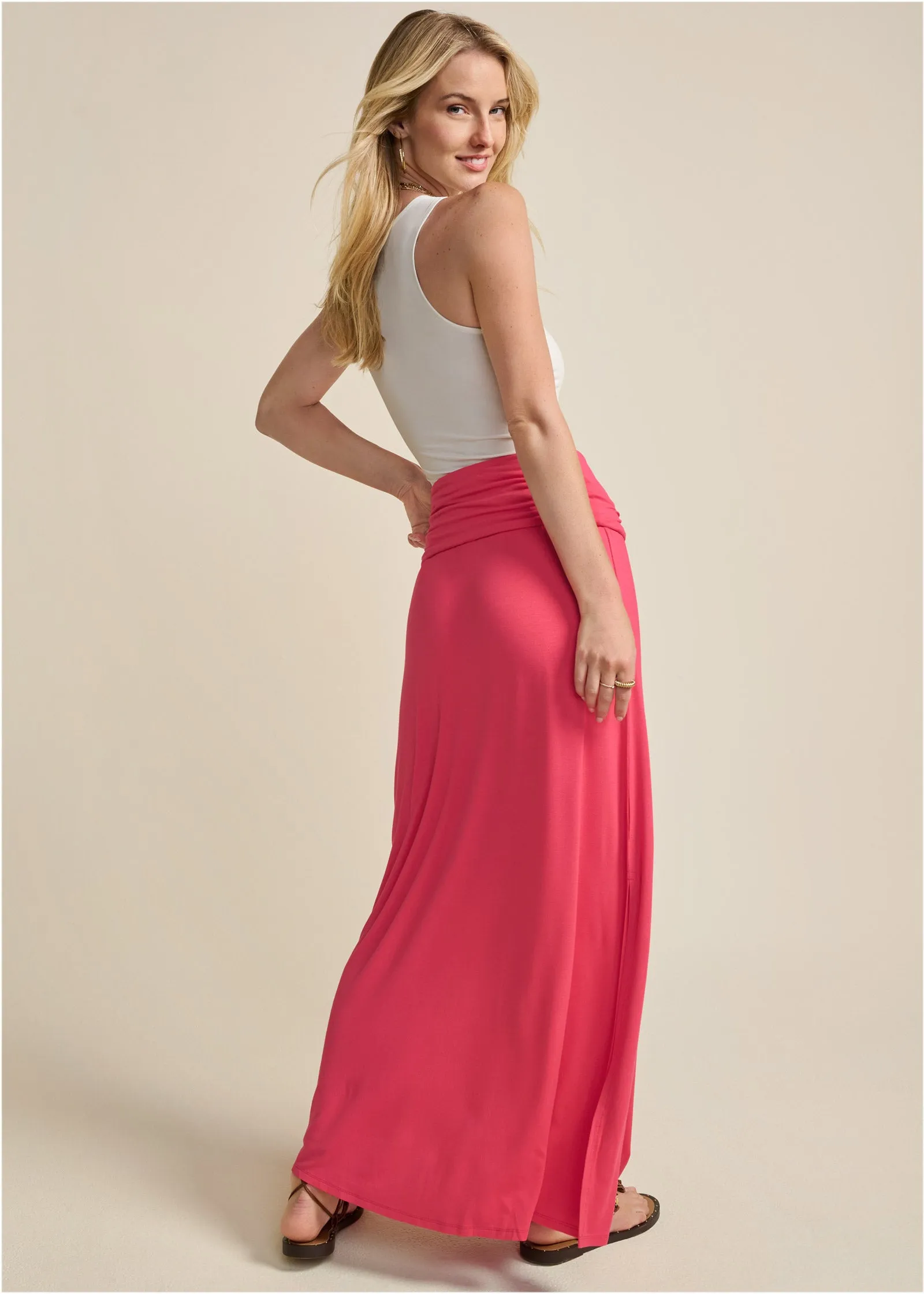 Convertible Maxi Dress - Red