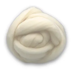 Corriedale Wool Roving Top (1 lb / 16 oz) | 28 Microns, Natural Undyed, Clean and Combed Wool