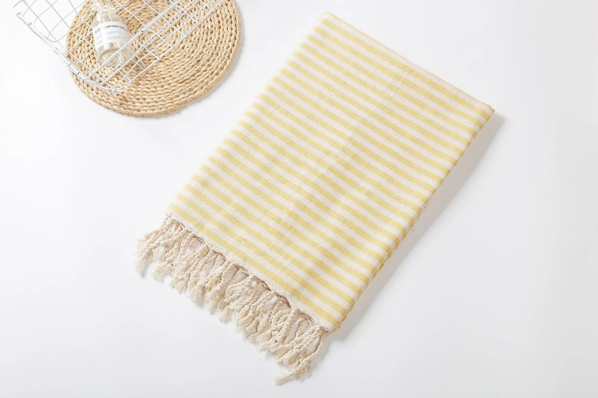 Cotton Large Turkish Pestemal Bath Towel with Tassels Travel Camping Shawl Beach Gym Pool Blanket Surgical Drape Scarf 100x180cm