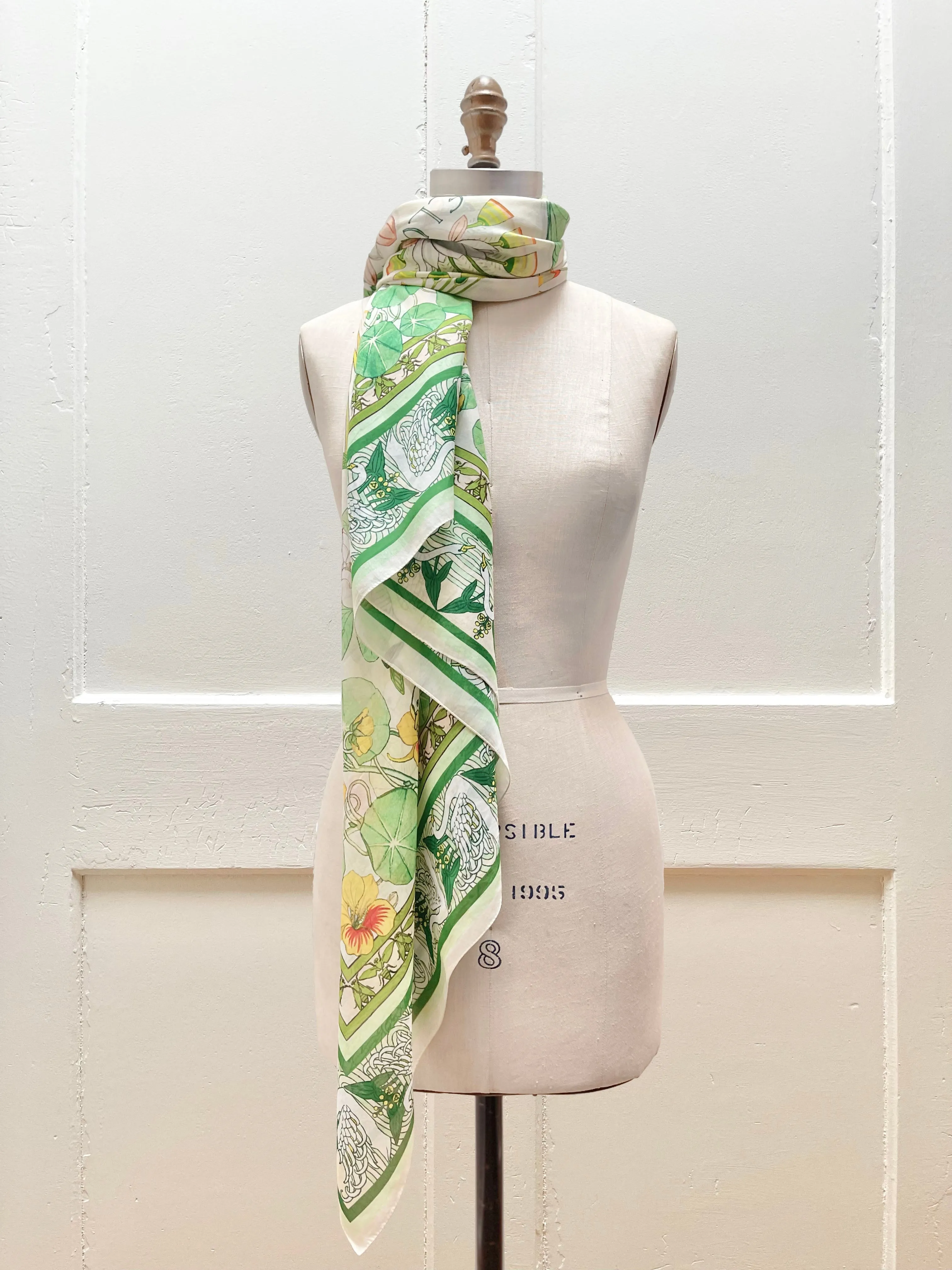 Cotton-Silk Lily Life Scarf