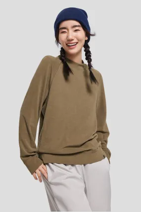 CozyFleece - Women's Relaxed Mid-Warmth Mock Neck Top