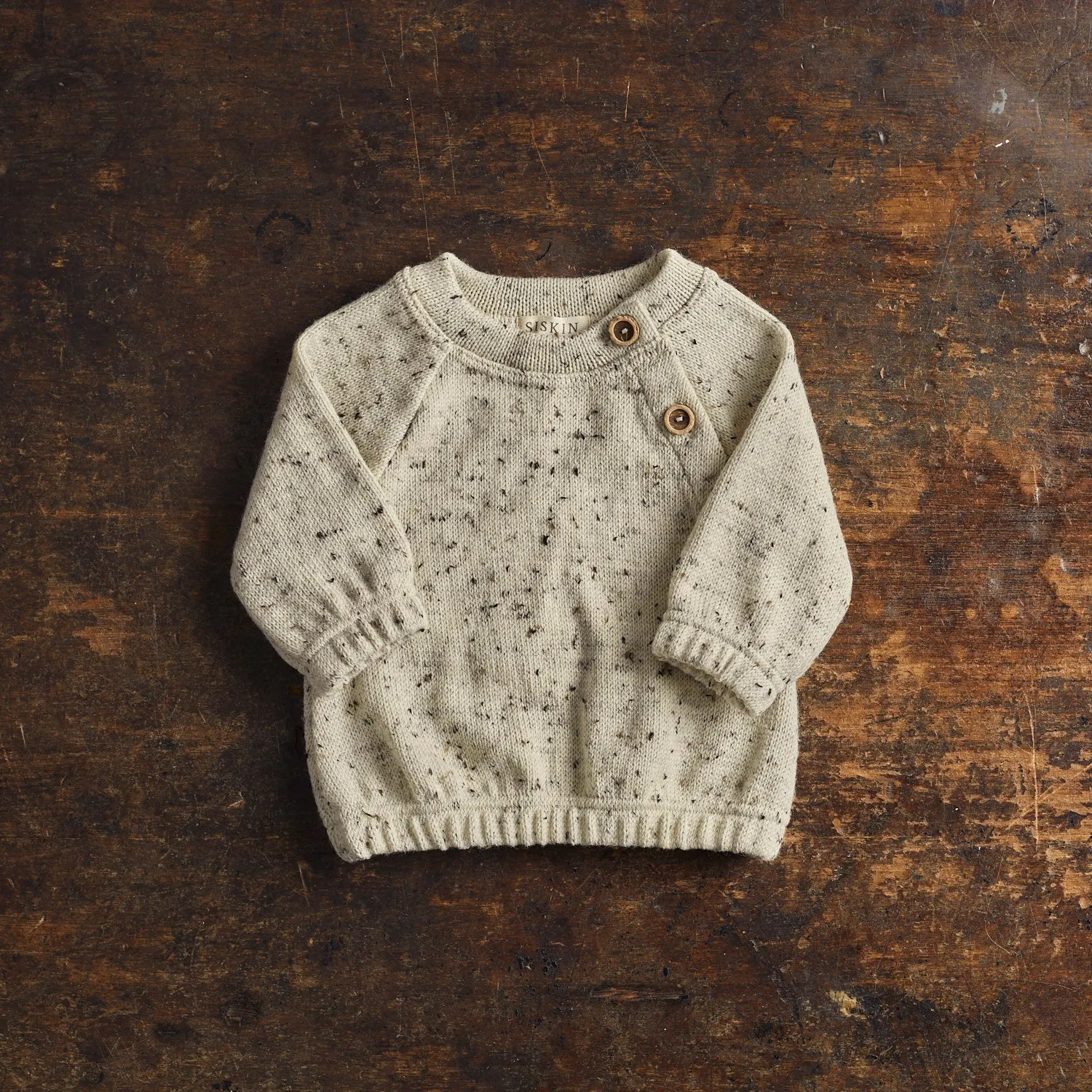 Crake Baby & Kids Sweater - Merino Wool Speckle - Quail