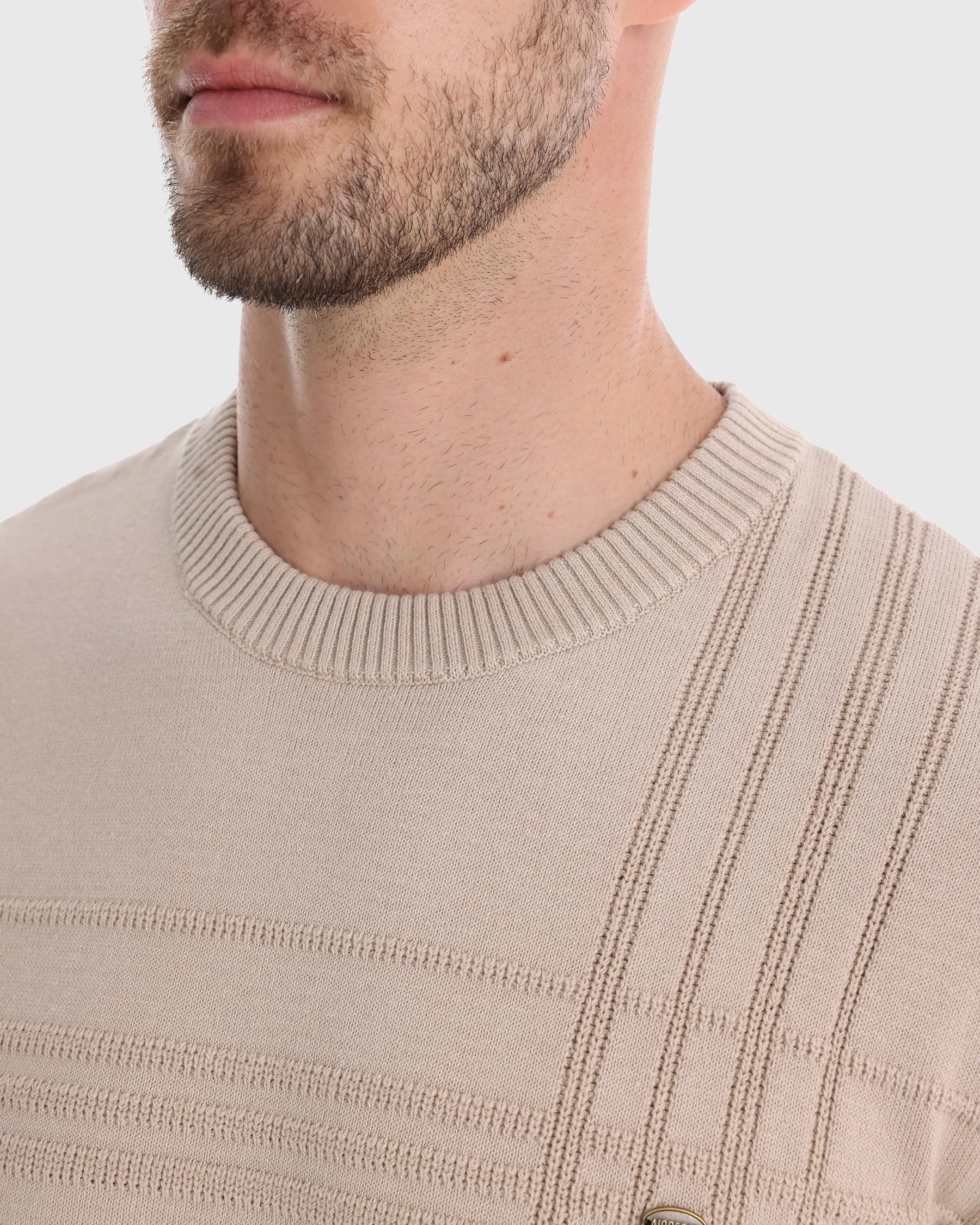 Crosshatch Crew Neck Sweater New